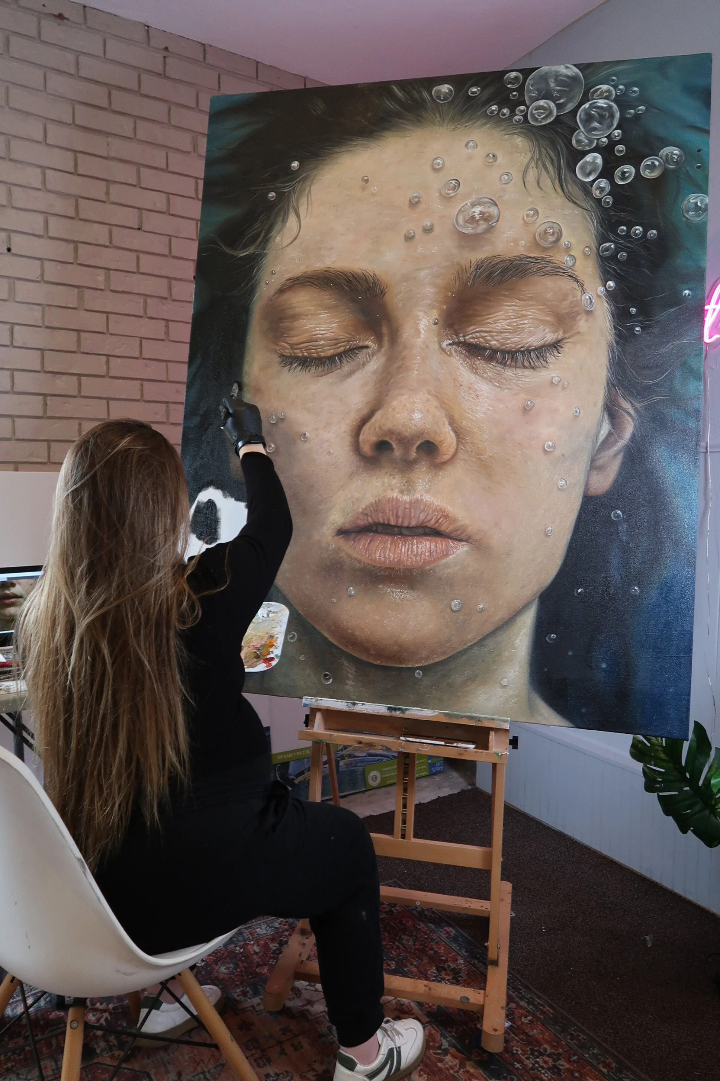 Submerge - Original Hyperrealism Painting