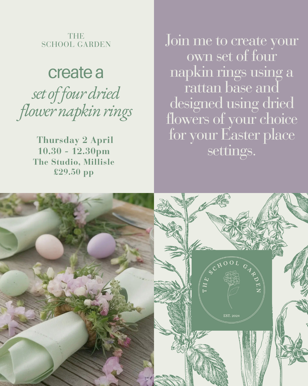 Dried Flower Napkin Rings