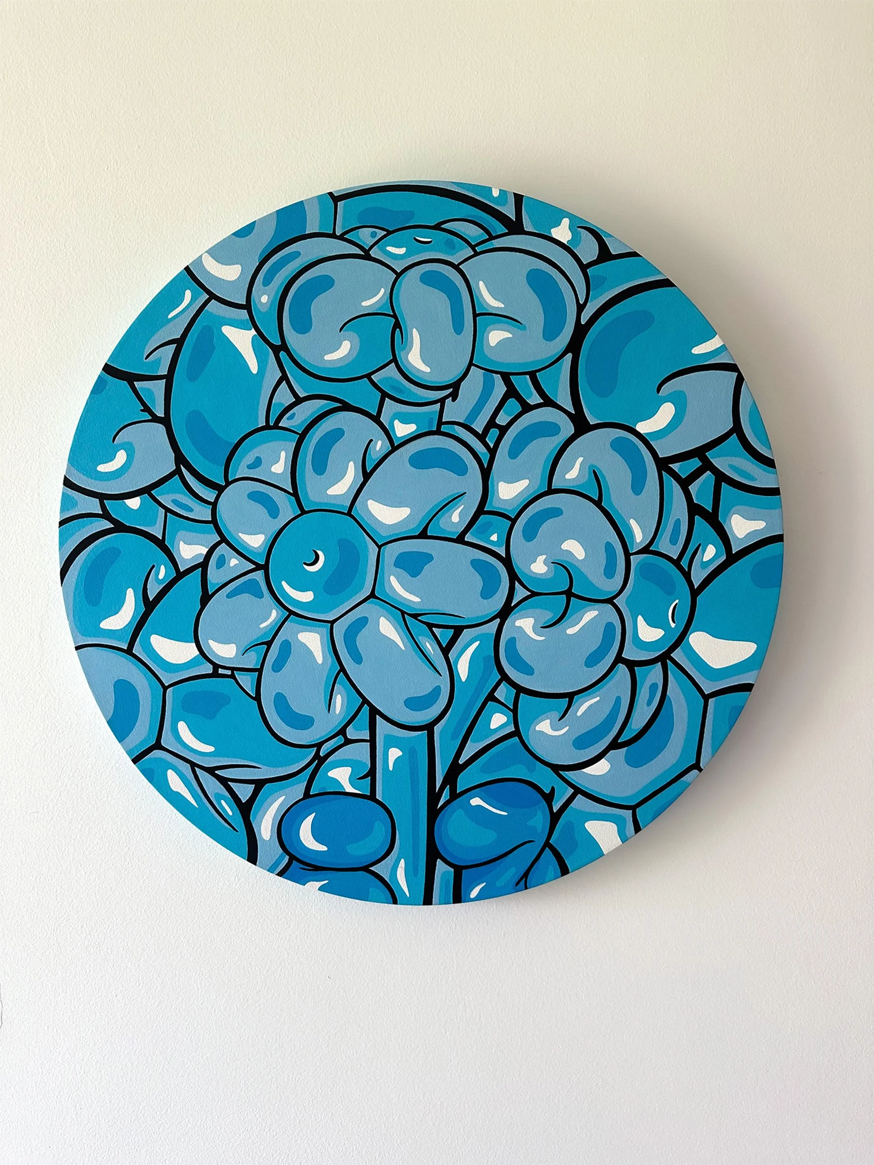 Blue Bloom Acrylic Painting