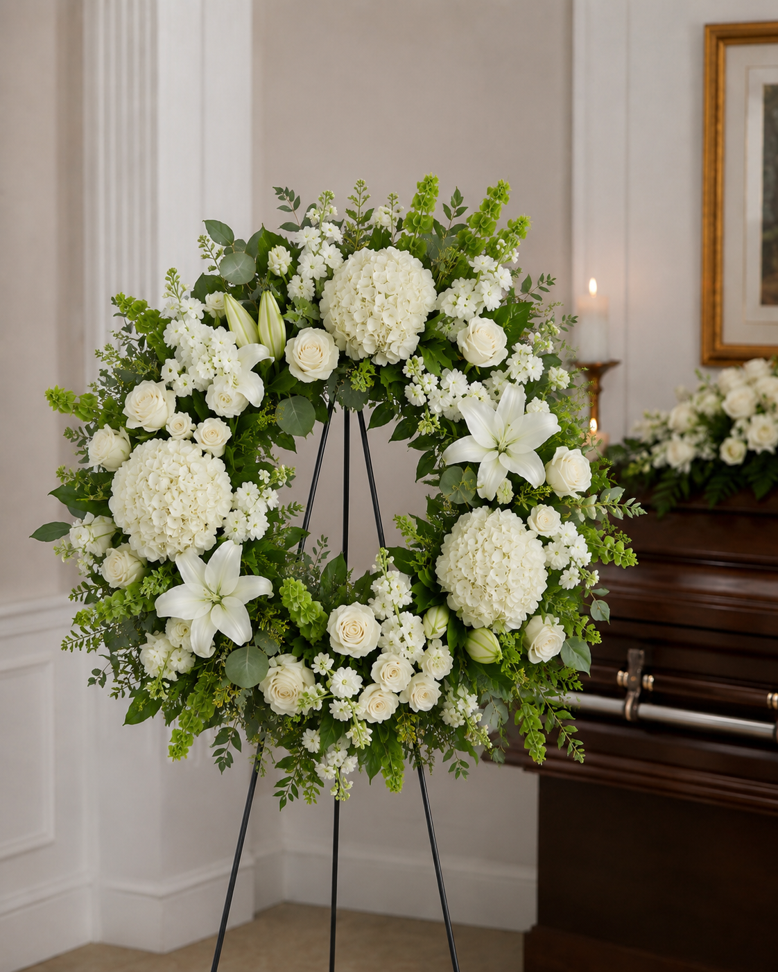 Free-Standing Funeral Wreath