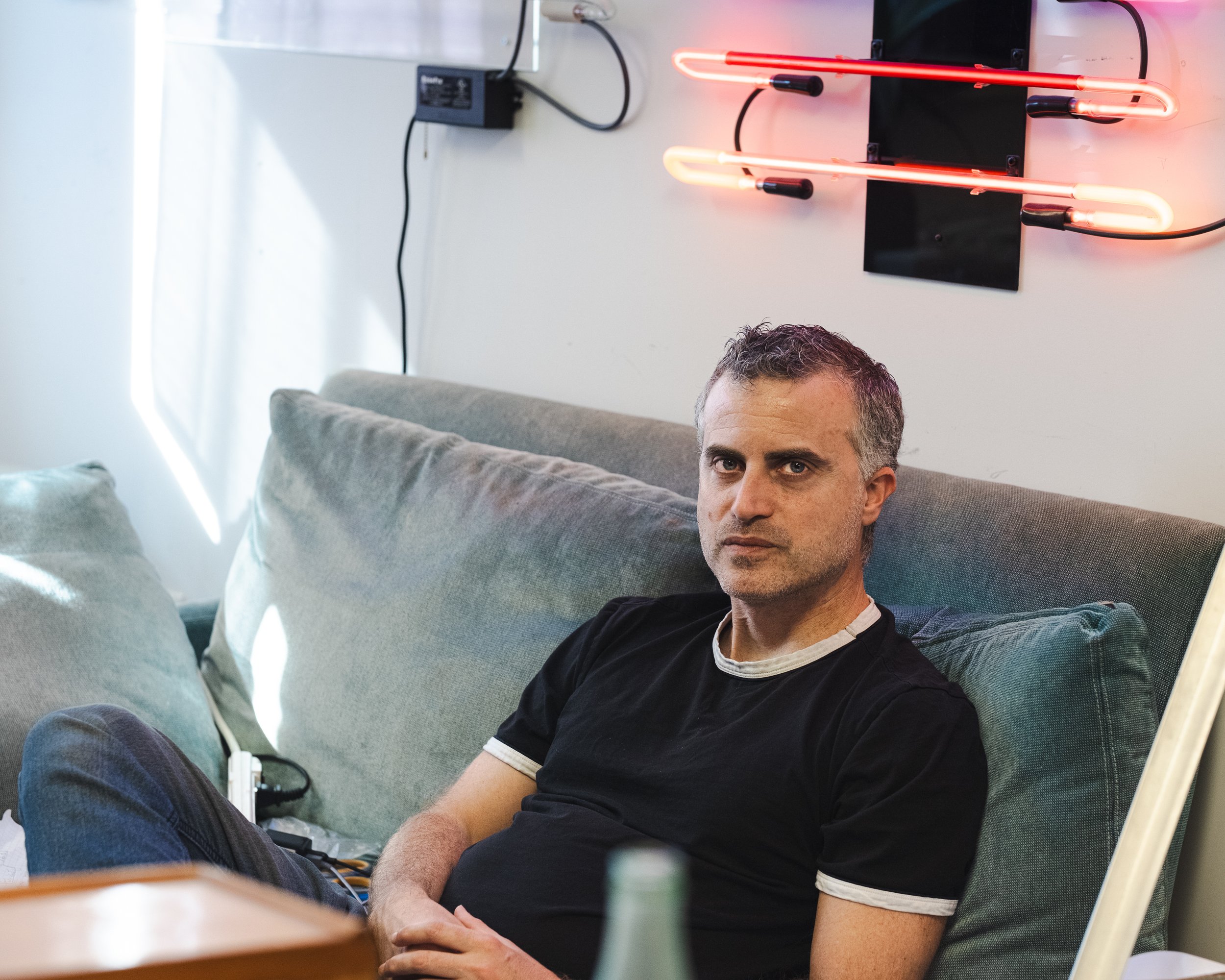 Neon Dave at his Bayside studio in Portland, Maine