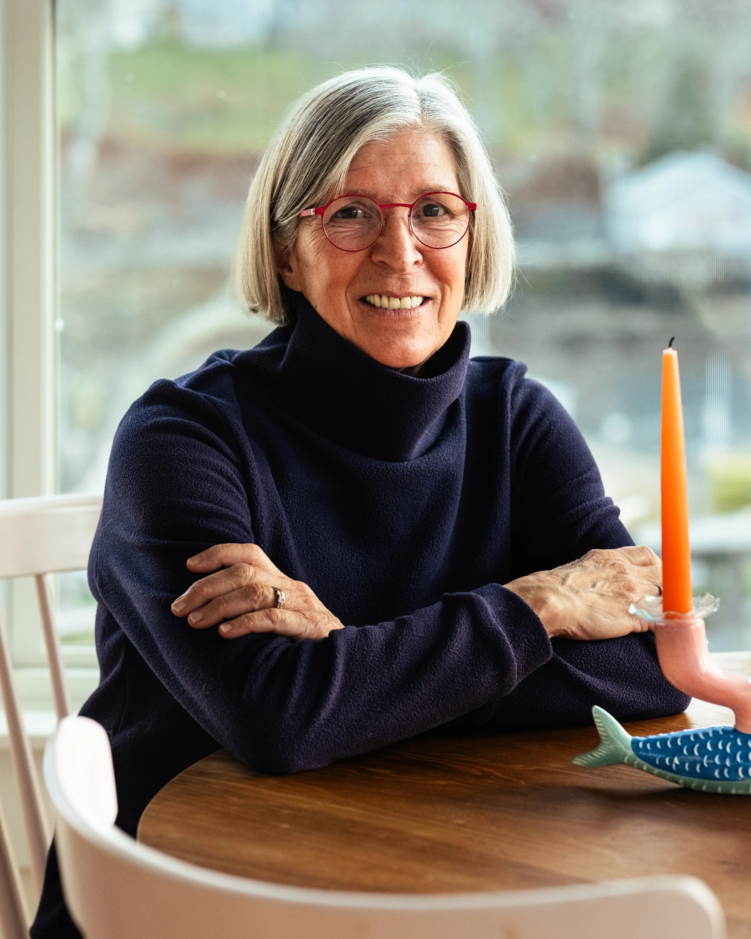 Betsy Leighton, at her home studio in New Harbor, Maine
