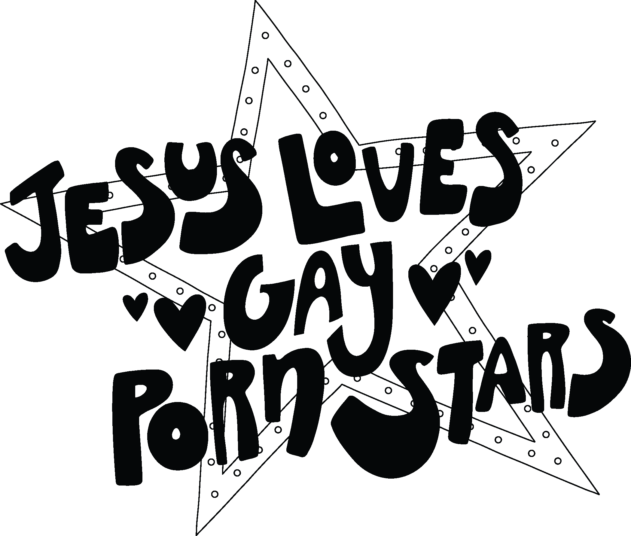 Jesus Loves Gay Porn Stars T-shirt graphic - 2025