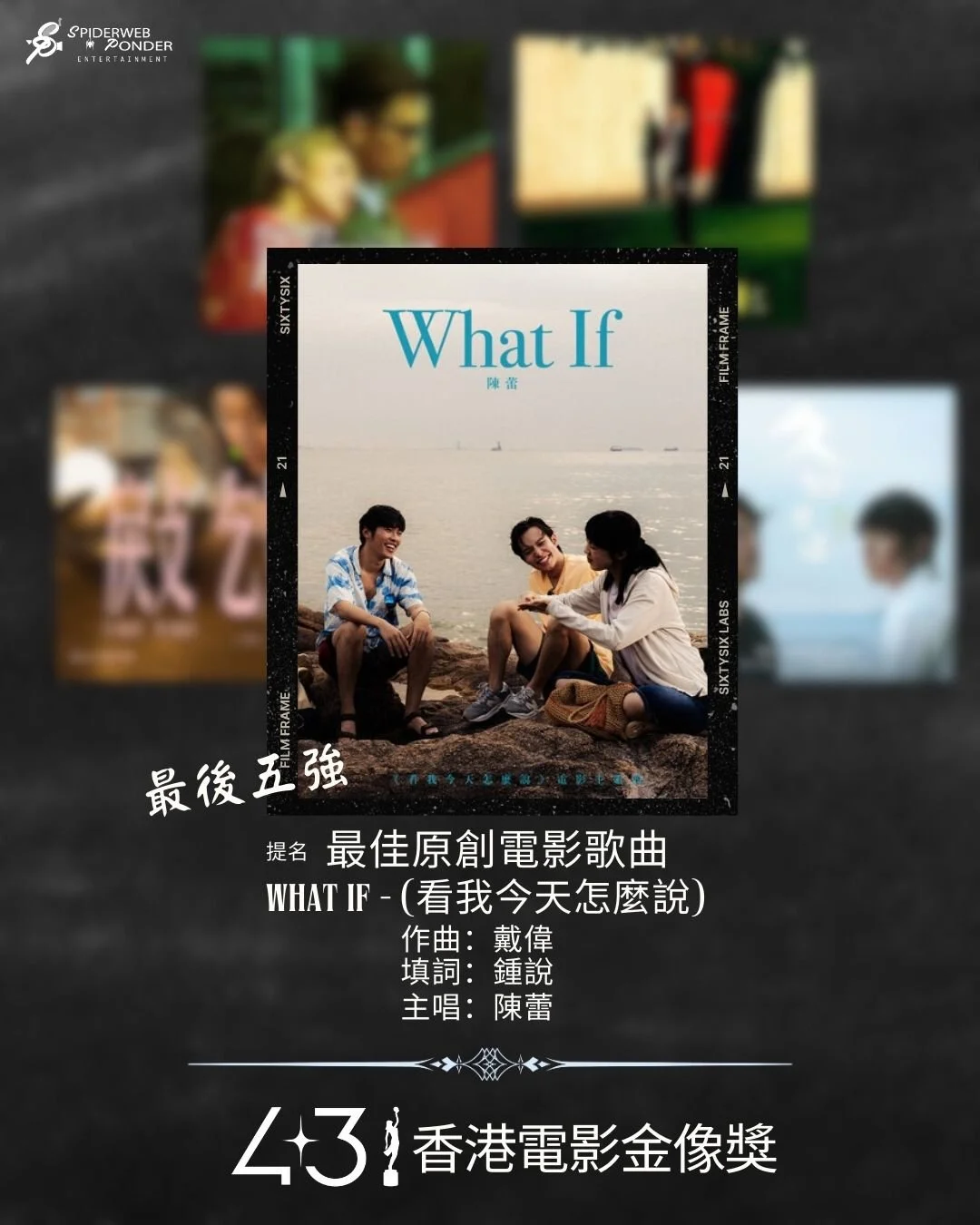 第43屆香港電影金像獎 最佳原創電影歌曲 提名最後五強