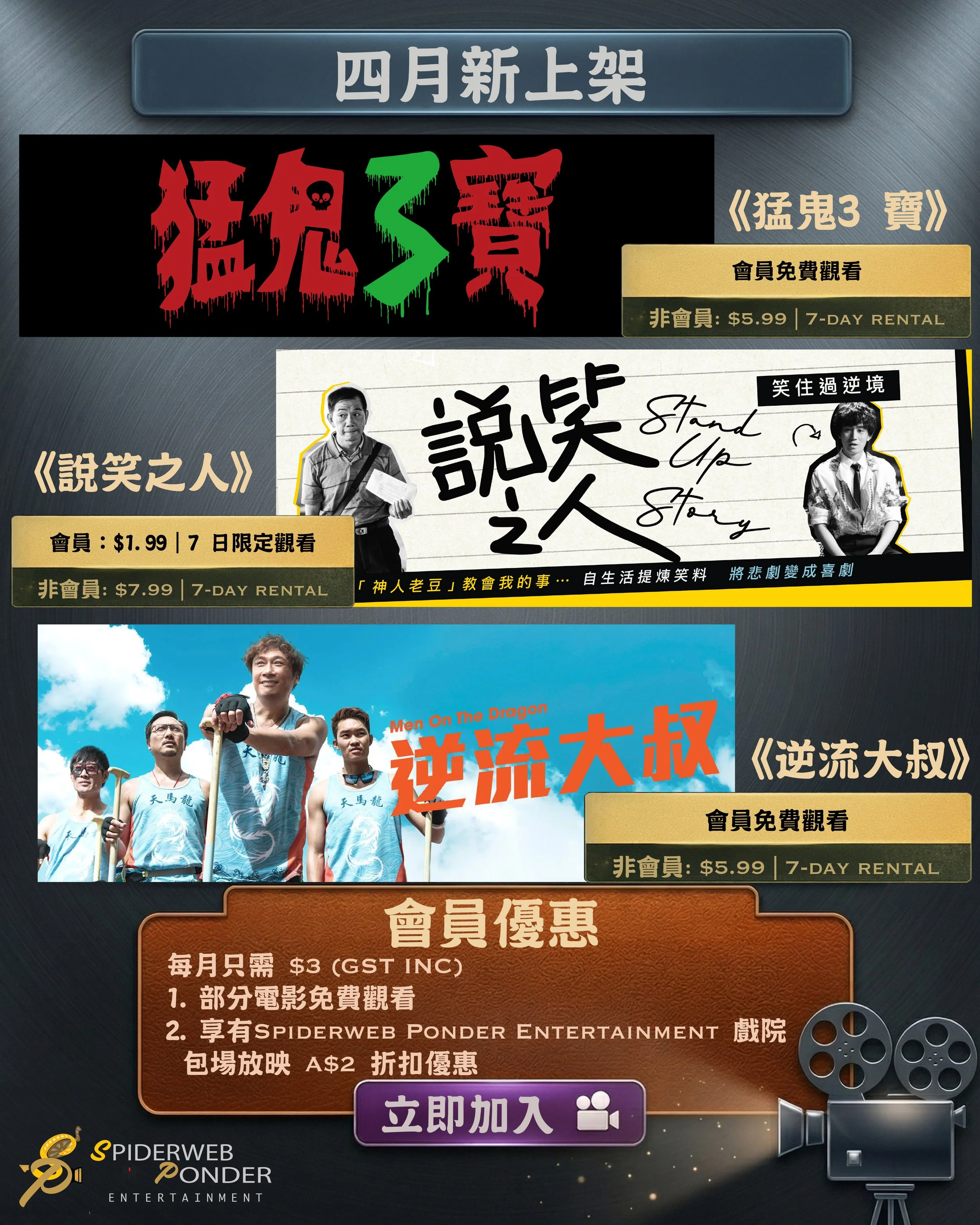 🎬 四月新上架｜在荒謬與逆境中，笑著拼盡全力