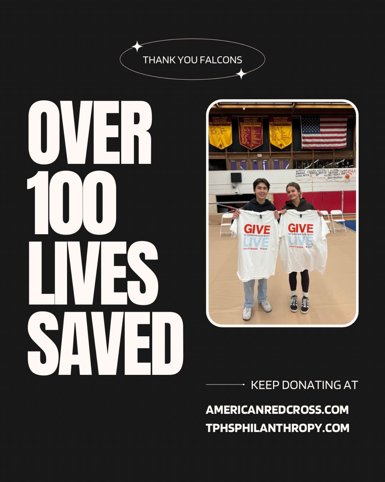 Thank you Falcons! Our second blood drive of the year with the Red Cross was a major success and we could not have done it without you! Check out the American Red Cross and our Red Cross Club here on campus to continue supporting!