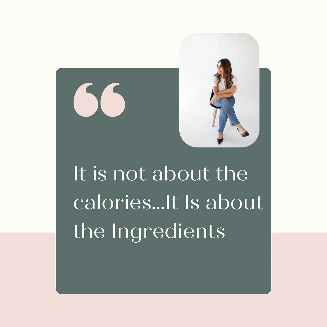 We have been taught to count calories but forget to look at the ingredient list. 

Don&rsquo;t get me wrong knowing your calorie intake is important but get low calorie with food that has a bunch of fillers and bad ingredients is not good for your bo