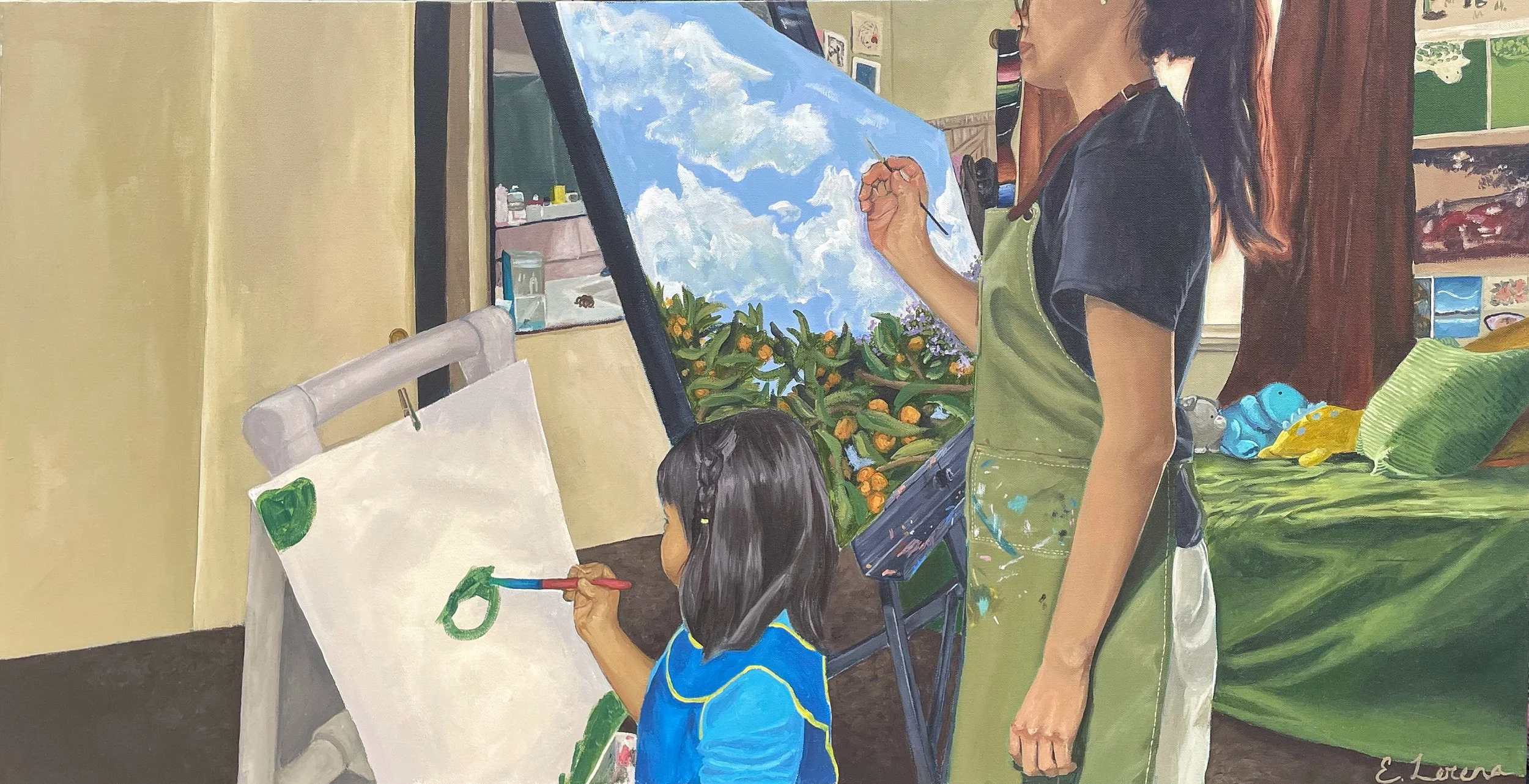 Look How Much We’ve Grown, Acrylic on canvas, 48” x 24”, 2025 