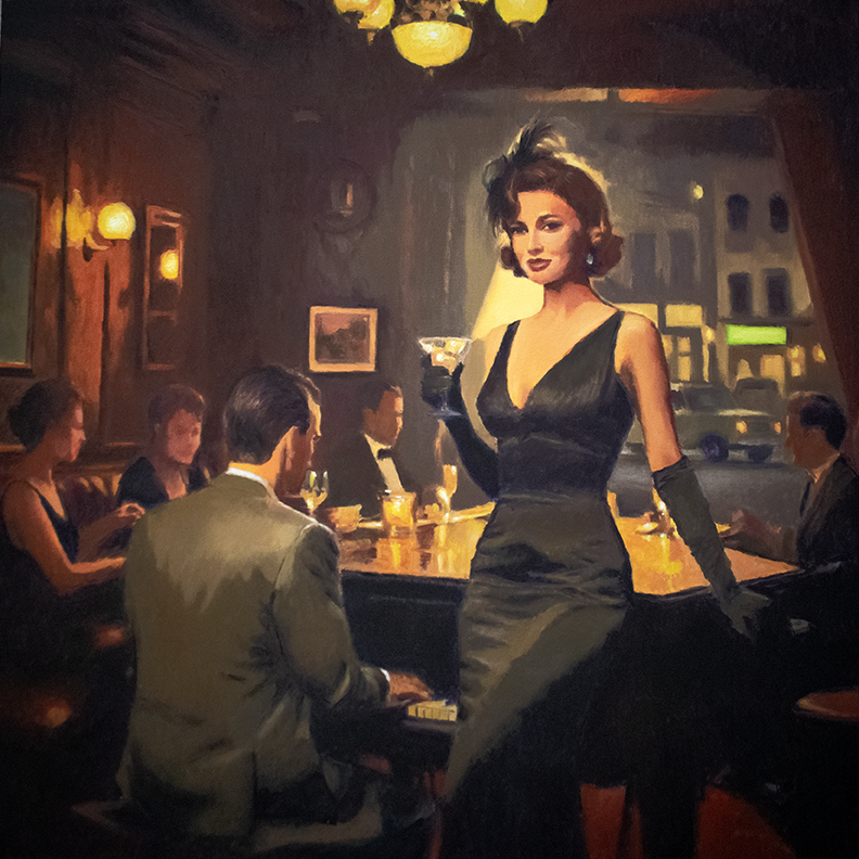 The Midnight Standard - 20" x 20" - Oil on canvas 