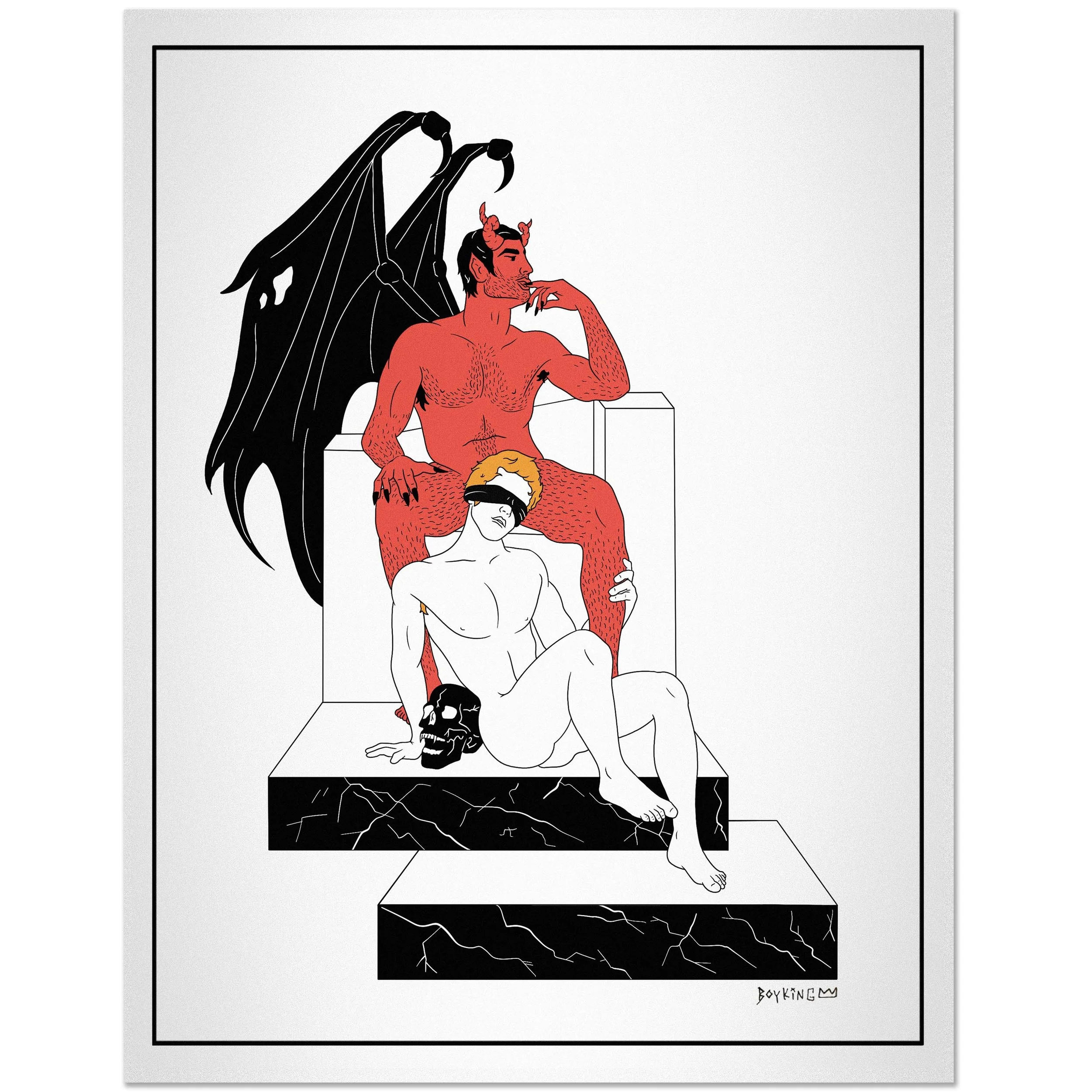 horns devil nude male gay art halloween Limited Print sale mockup.jpg