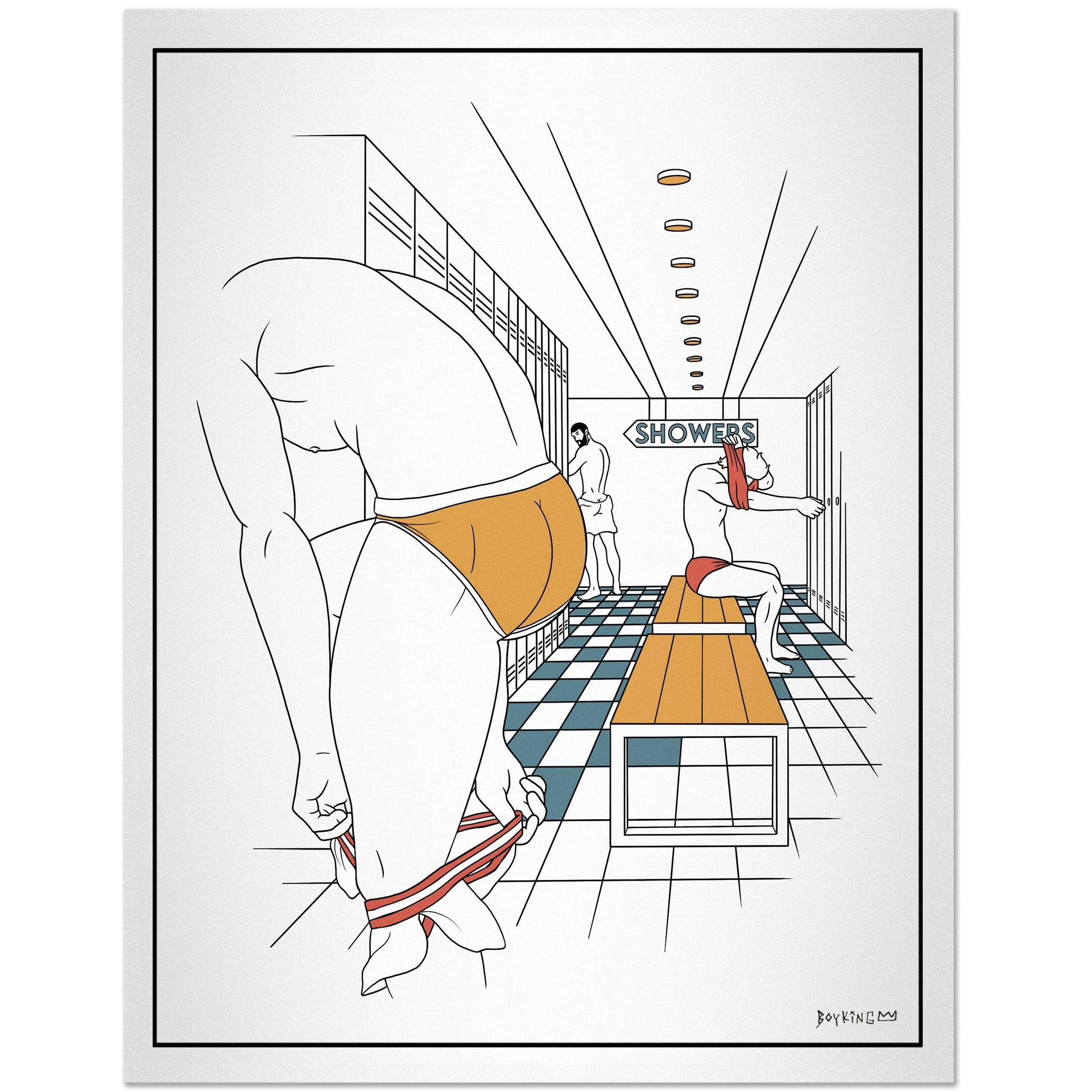 undies open edition Locker room gym art Limited Print sale mockup.jpg