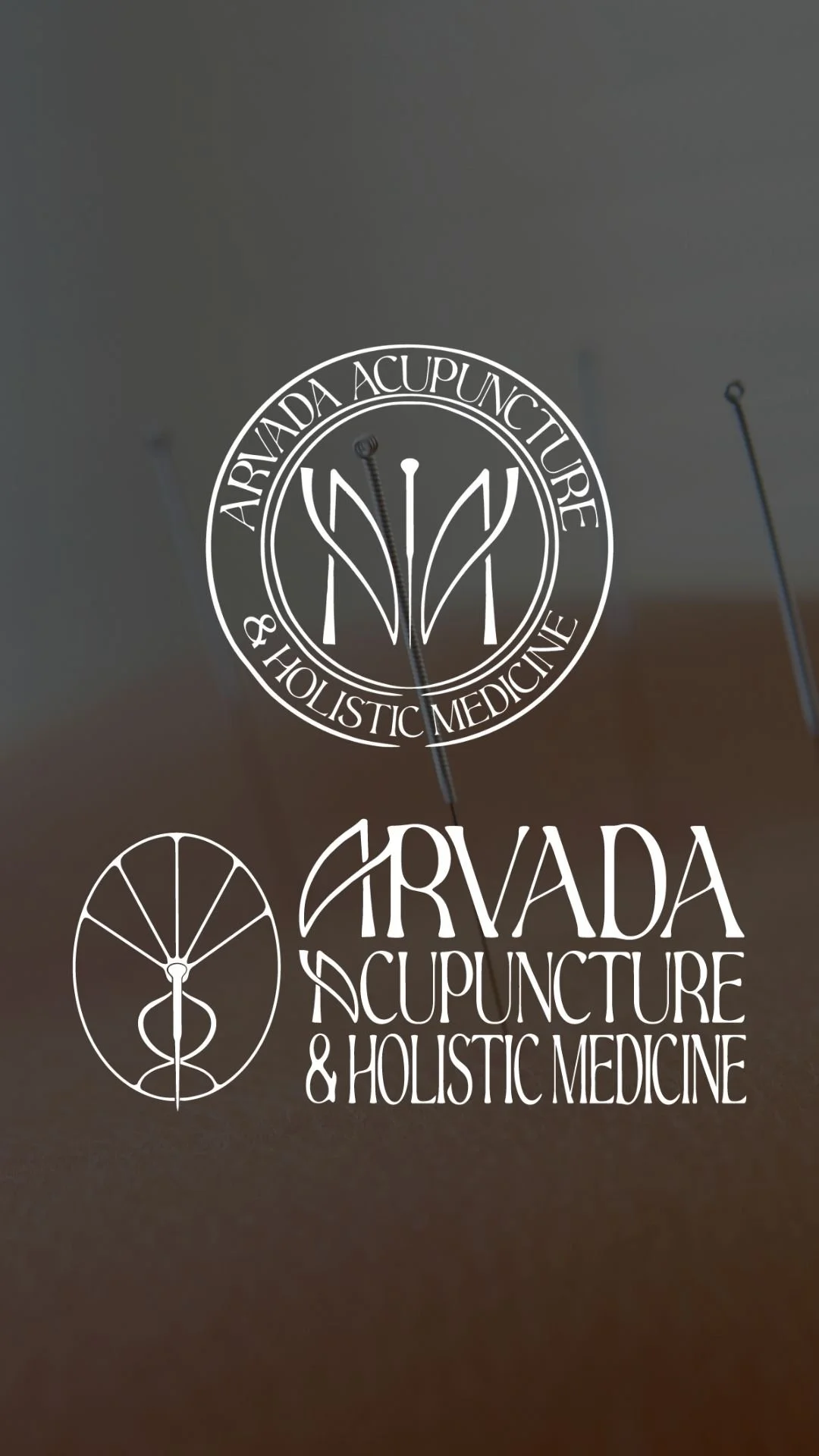 Logo of Arizona Acupuncture & Holistic Medicine with a stylized acupuncture needle and a caduceus symbol.