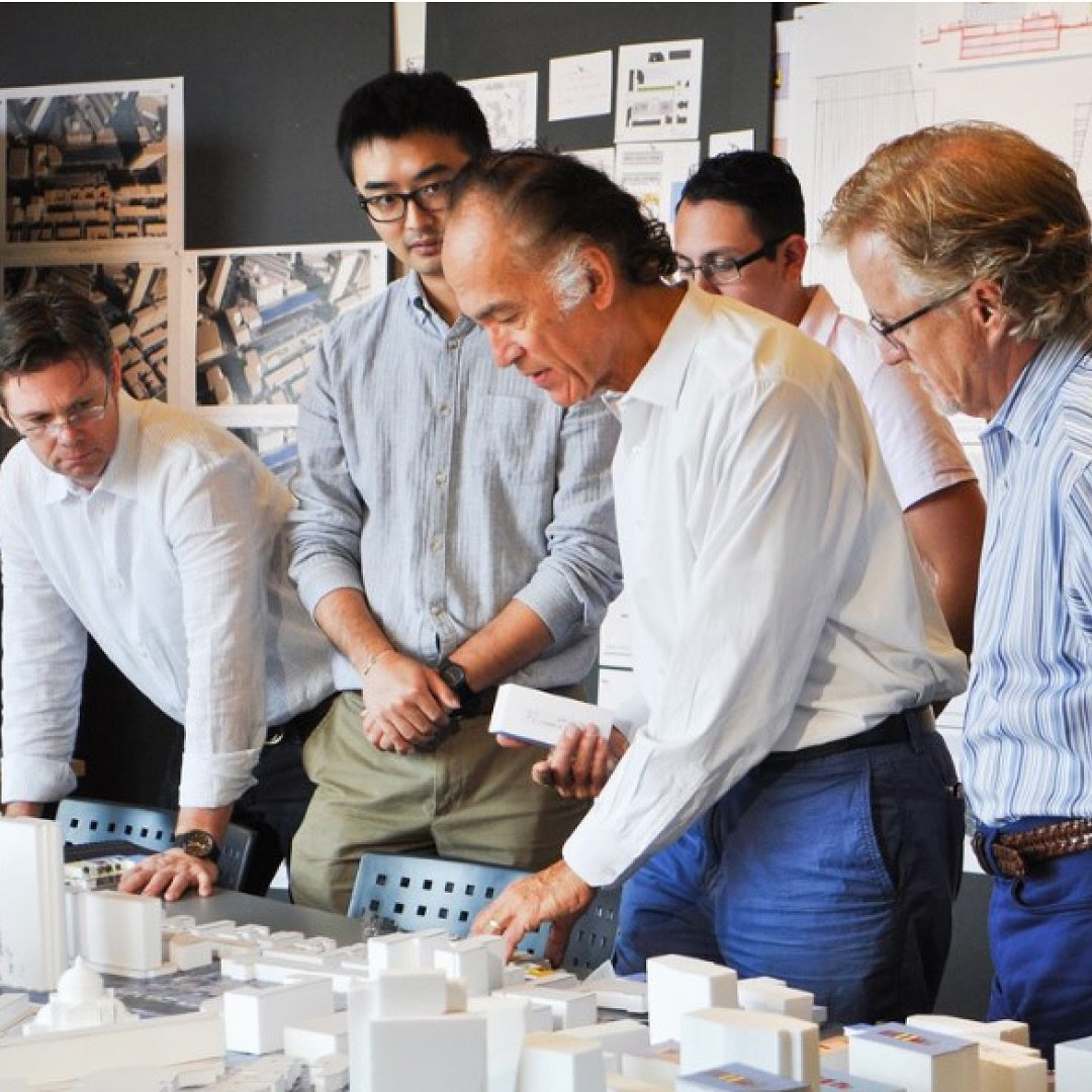 Collaboration is central to how we design. Through pin-ups and work sessions, we refine our ideas using physical models, printed digital drawings, and hand sketches&mdash;iterating in real-time. An architectural model can spark invaluable conversatio