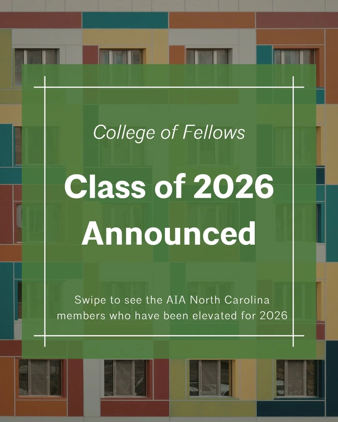 It&rsquo;s finally time to reveal our newest Fellows!! Congratulations to our TWO AIA NC members who were elevated for 2026!