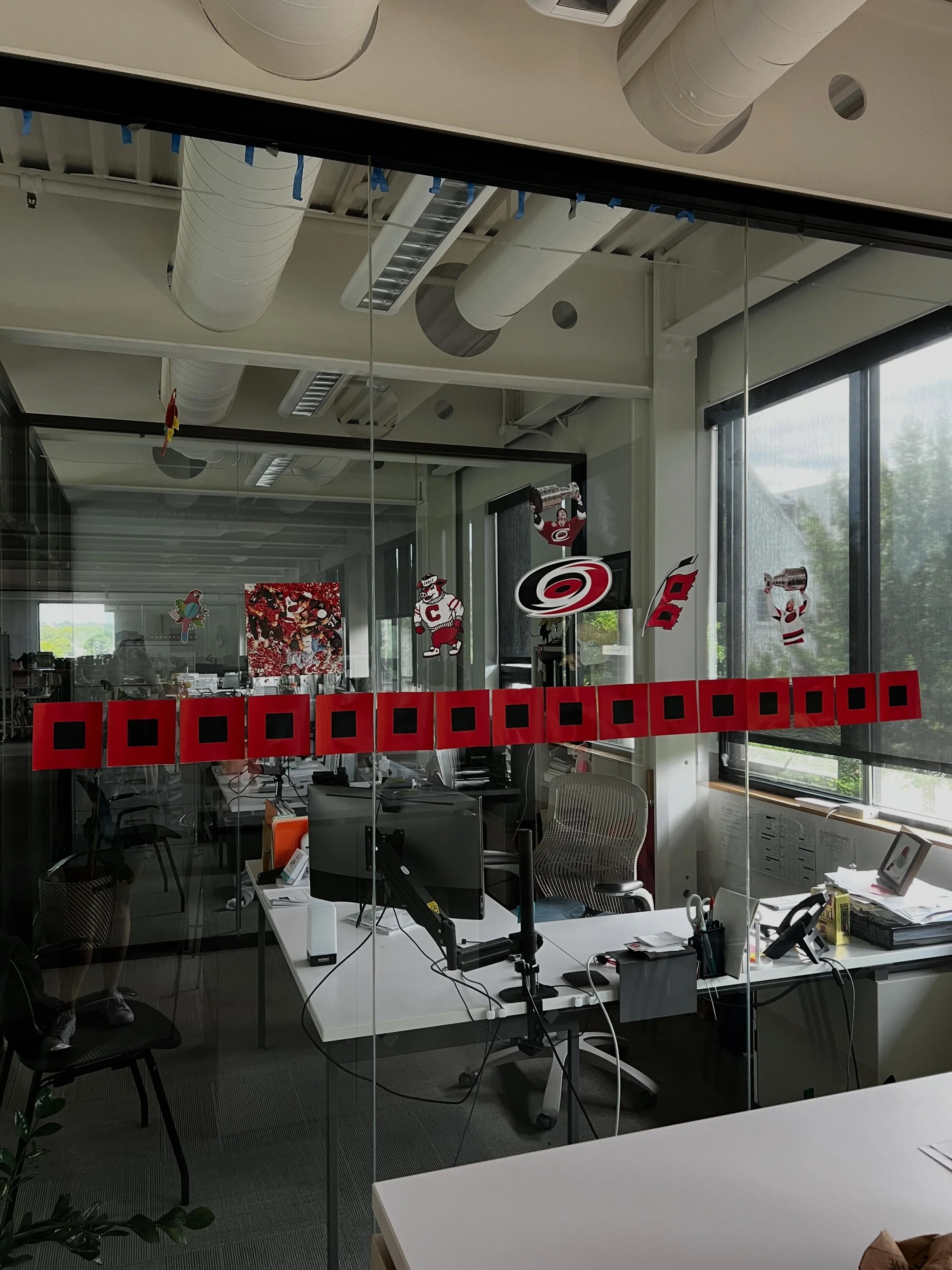 16 games. 16 flags. 1 Stanley Cup. 🏆🚨

We started this wall on April 18th and finished it last night when the Carolina Hurricanes became Stanley Cup Champions. Safe to say we are a hockey office. LET&rsquo;S GO CANES!! 🏒

#LetsGoCanes #StanleyCup 