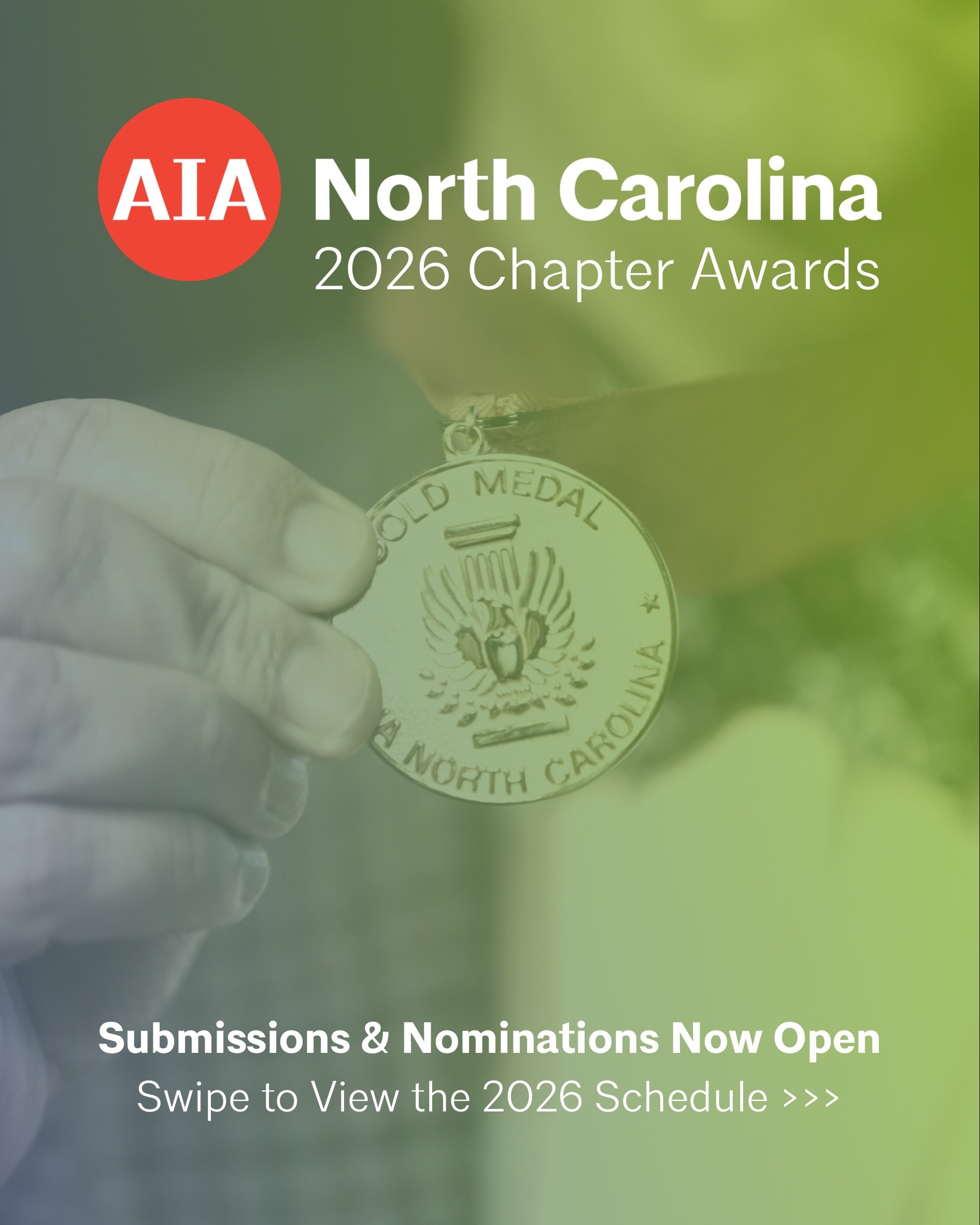 🏆 It&rsquo;s that time of year &mdash; 2026 AIA NC Chapter Award nominations are OPEN!

From the F. Carter Williams Gold Medal to the Young Architect Award, Associate Award, Firm Award, Educator of the Year, and more &mdash; this is your chance to c