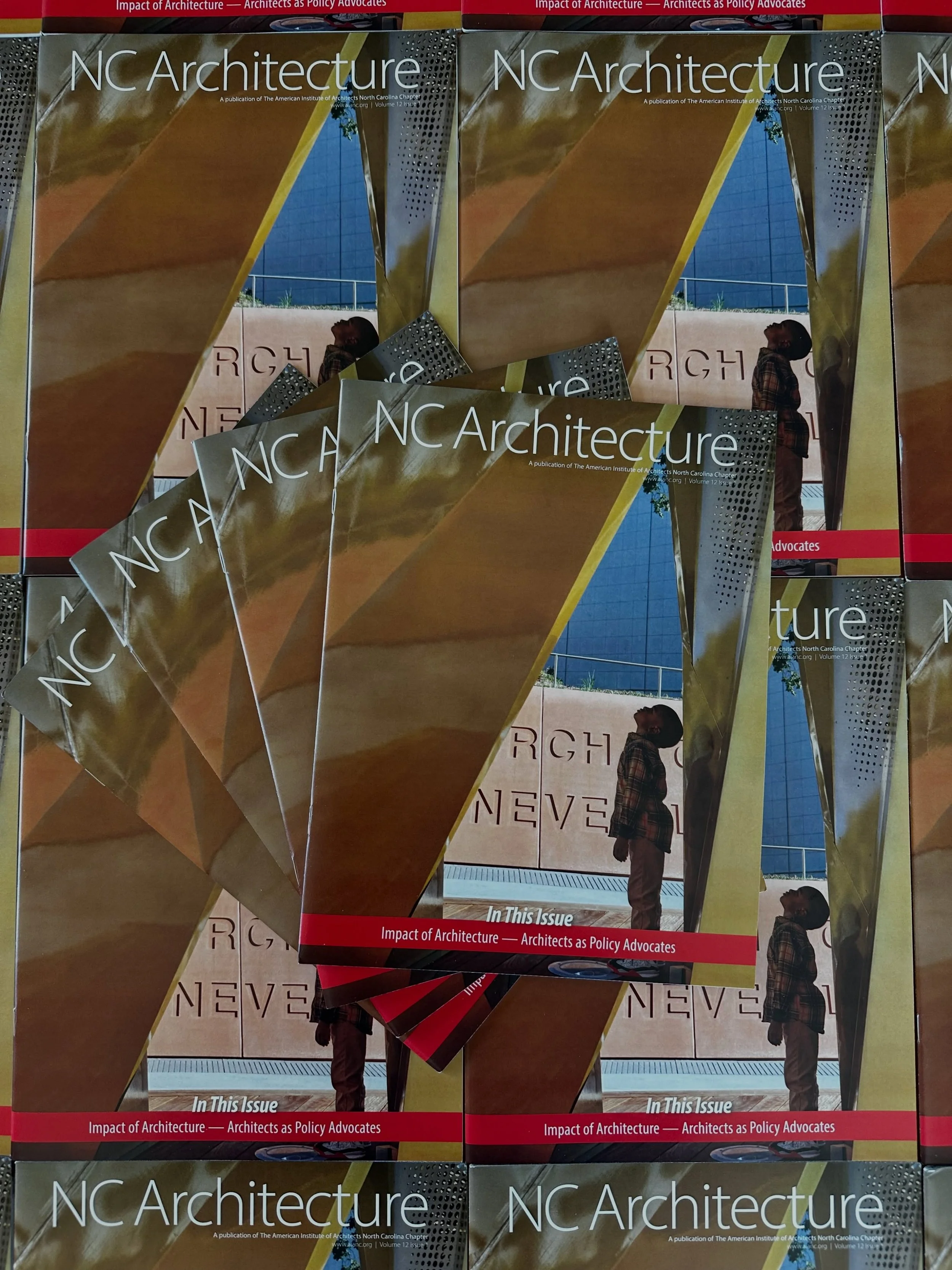 We hope you all saw our spring edition of NC Architecture Magazine in your mailbox! 

This issue was an extra-special edition featuring projects that impact their local communities. We brought over 200 copies to the NC Legislature on our Legislative 