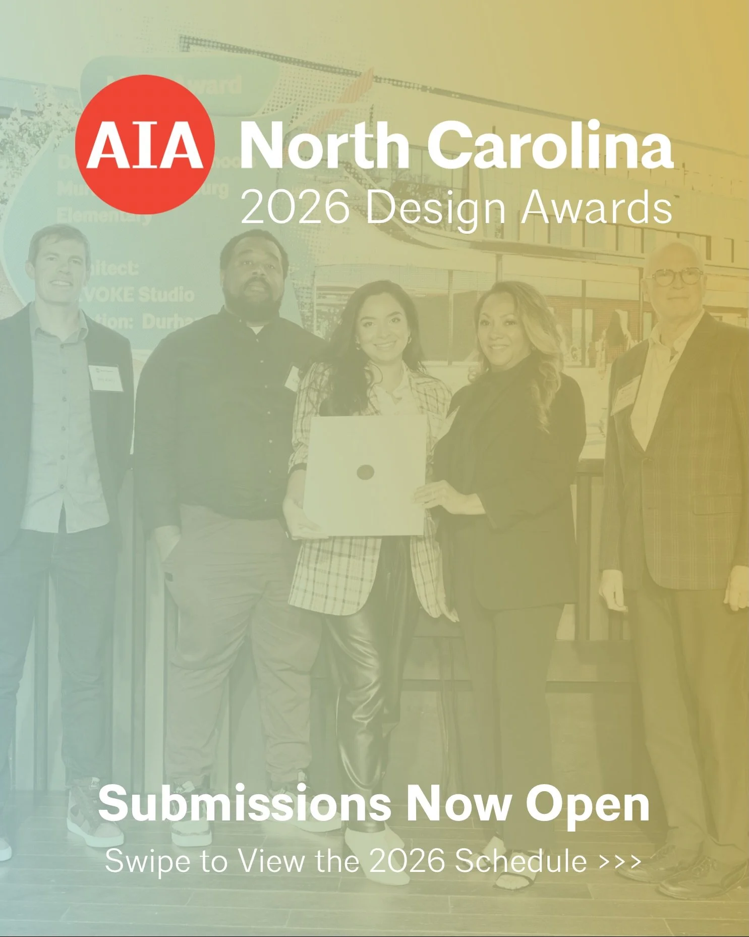 🏆 The 2026 AIA NC Design Awards submissions are NOW OPEN! 📐

This is your moment to showcase the work you&rsquo;re most proud of &mdash; from housing design to adaptive reuse, sustainable design, student projects, and everything in between. Project