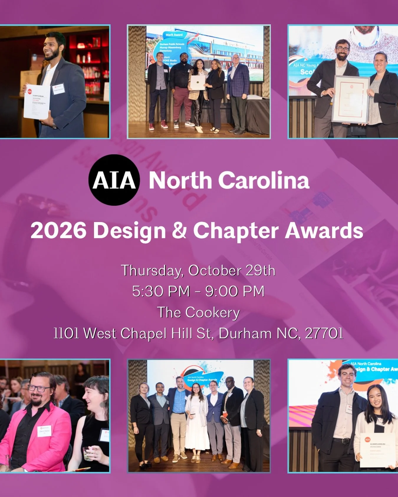 The best night of the year for NC architecture is almost here! ✨🏛️

Join us on October 29th at The Cookery Durham for the 2026 AIA North Carolina Design &amp; Chapter Awards. We&rsquo;re celebrating the architects and design professionals who shape 