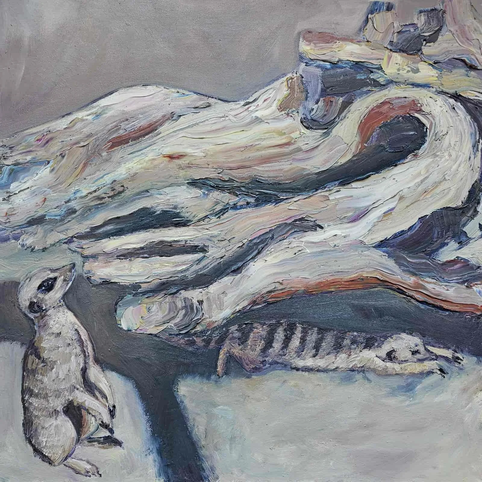 Meerkats 
Oil on Canvas
50 x 50 cm 
€400