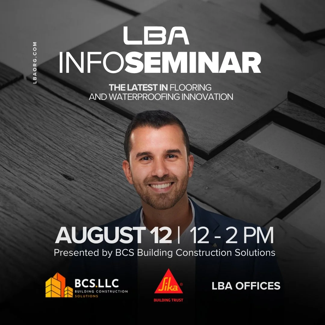 August Info Seminar - The Latest in Flooring & Waterproofing Innovation