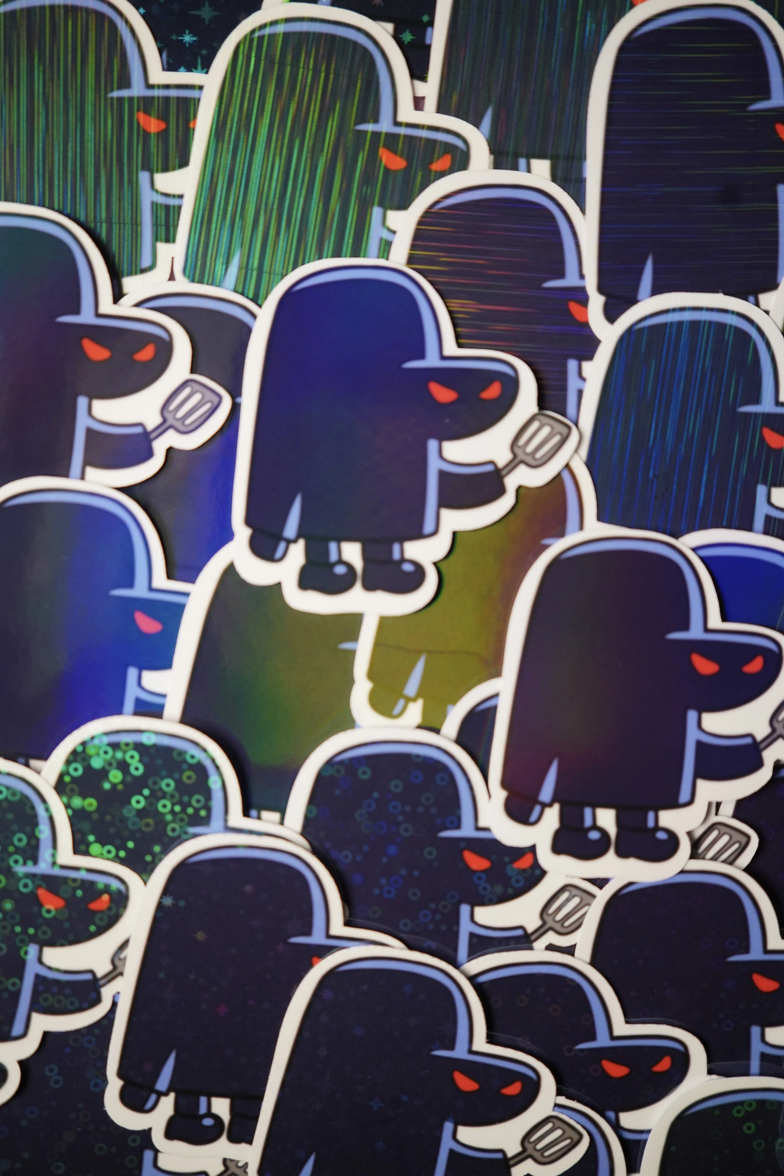 Hash-slinging slasher sticker