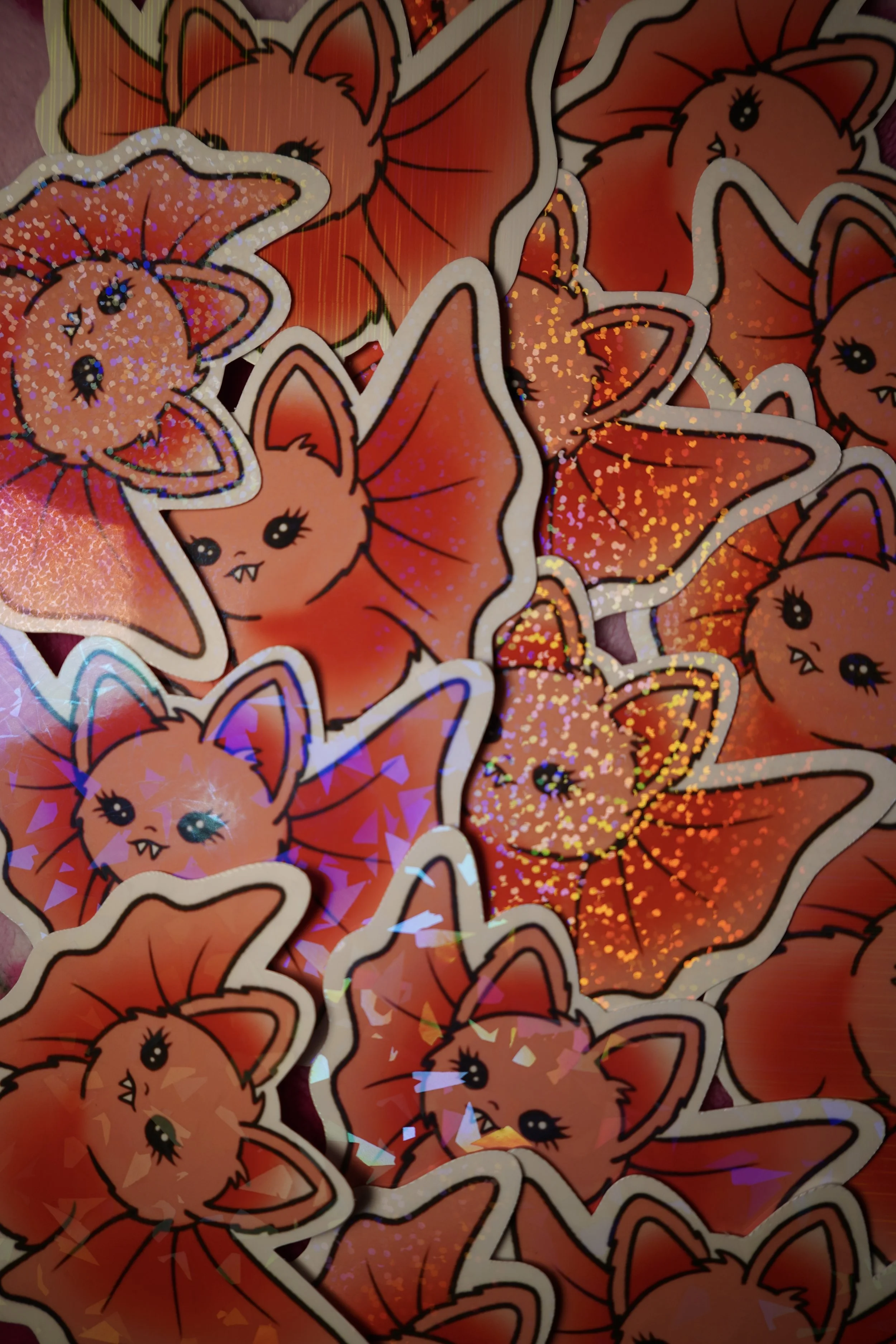Sparkle bat sticker