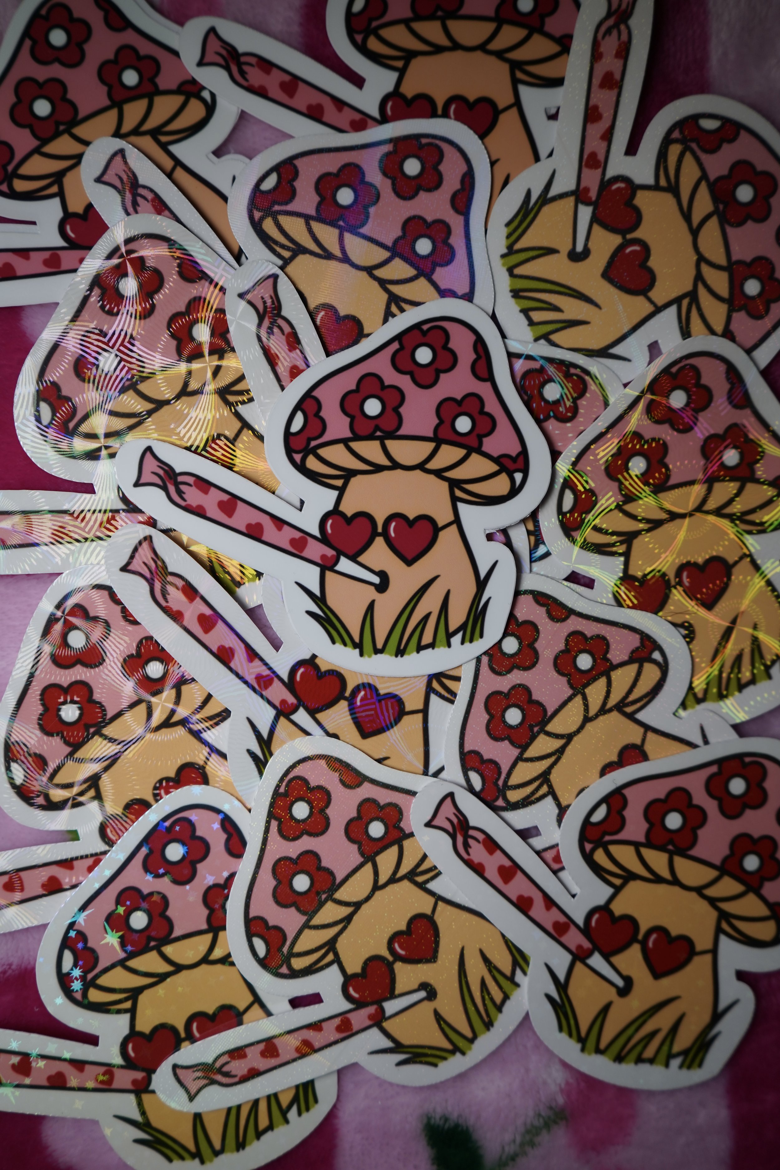 Smoking shroom sticker