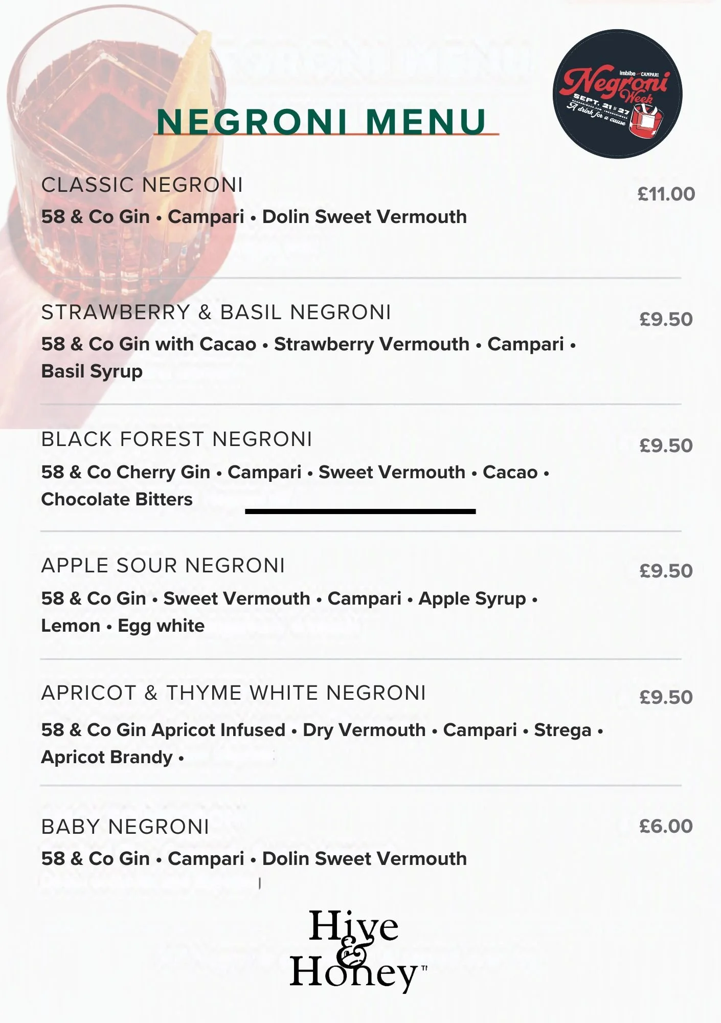 Negroni Week 21st - 27th