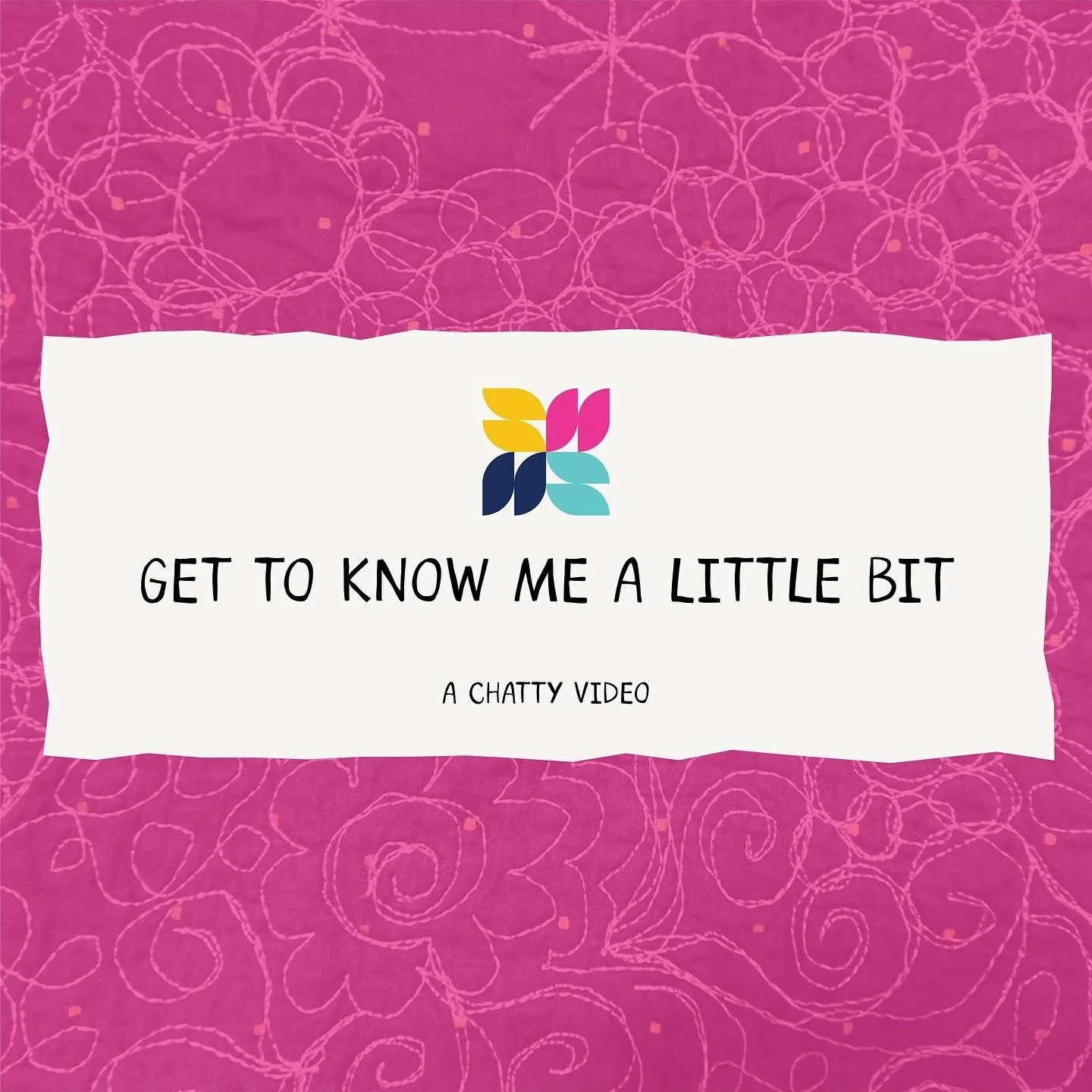 I thought that I would formally introduce myself (it&rsquo;s not that formal!)
I made a video sharing a little bit about me and how I came to start this quilting adventure.

Let me know what you think and introduce yourself!
See more on our website
w