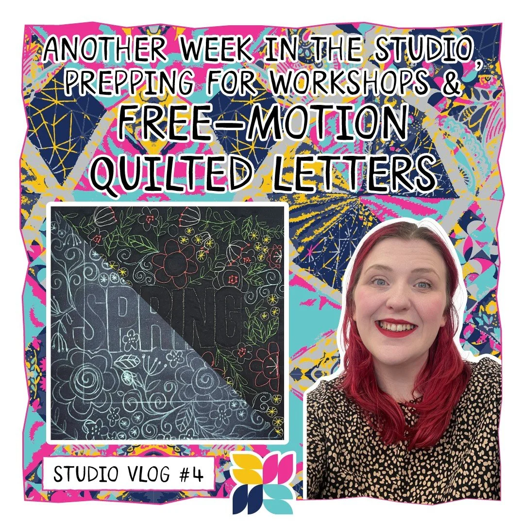 Another week in the studio! In this quilting studio vlog, I&rsquo;m continuing work on my new quilt pattern, prepping for upcoming quilting workshops and creating a sample for my Free-Motion Quilted Letters Workshop.

This week is a mix of creativity