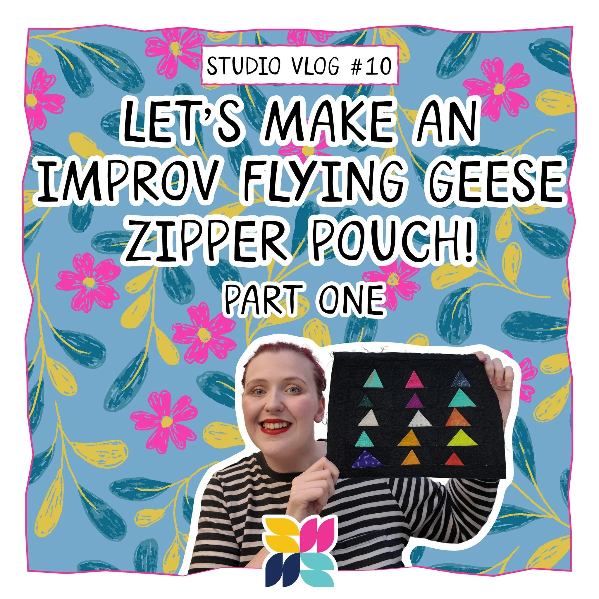 This week, I show you how to make a zipper pouch but with an improv twist! I show you how to make improv flying geese and turn those into a zipper pouch. This video is the first part, where I show you how to make the panels. So get making and get rea