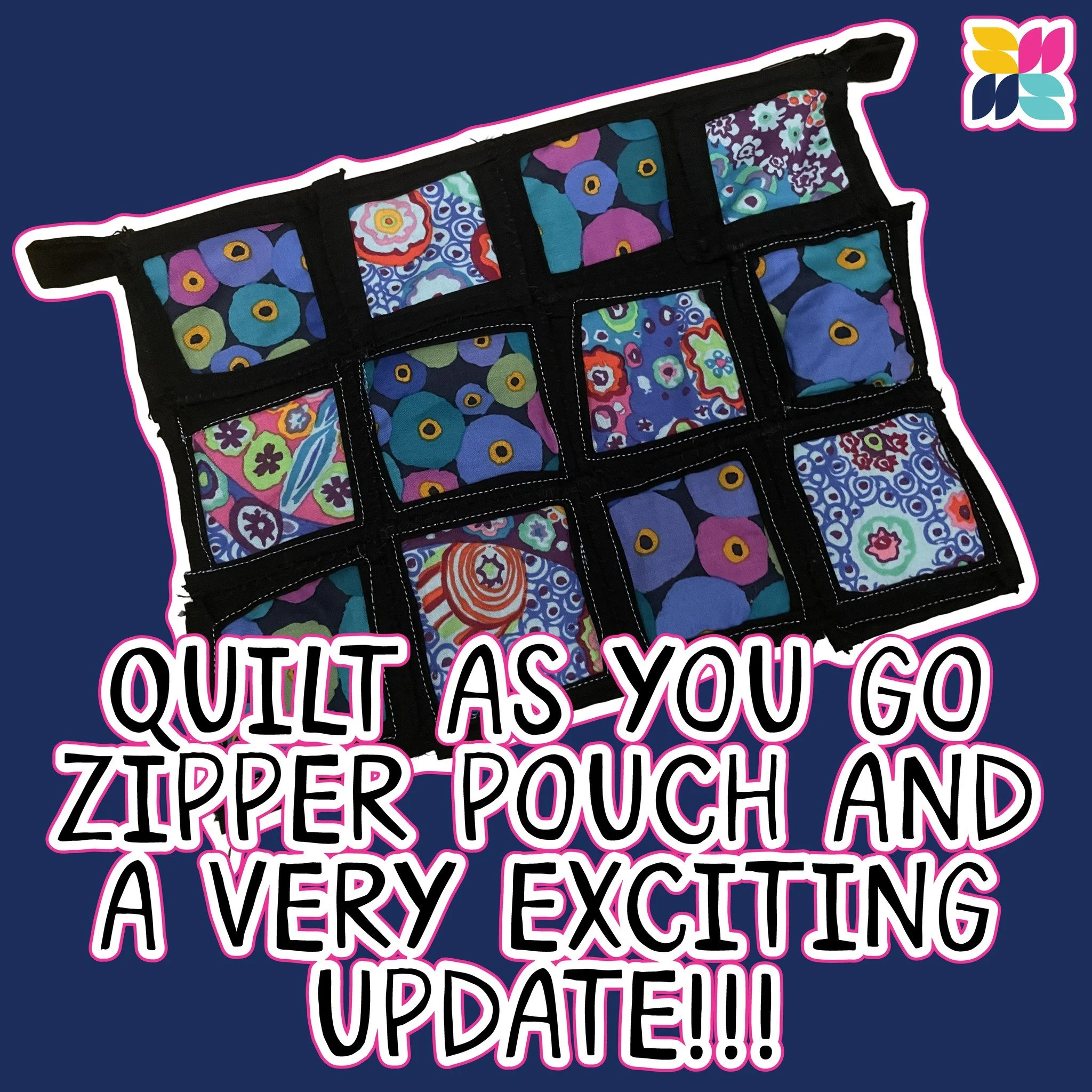 Hello Lovely Quilting Friends,

In this week's video, I show you how to make a quilt as you go zipper pouch using the 2 1/2" square template from @daisy_and_grace. I splurge from my stash and stopped hoarding my Kaffe Fassett fabric.
I think it 