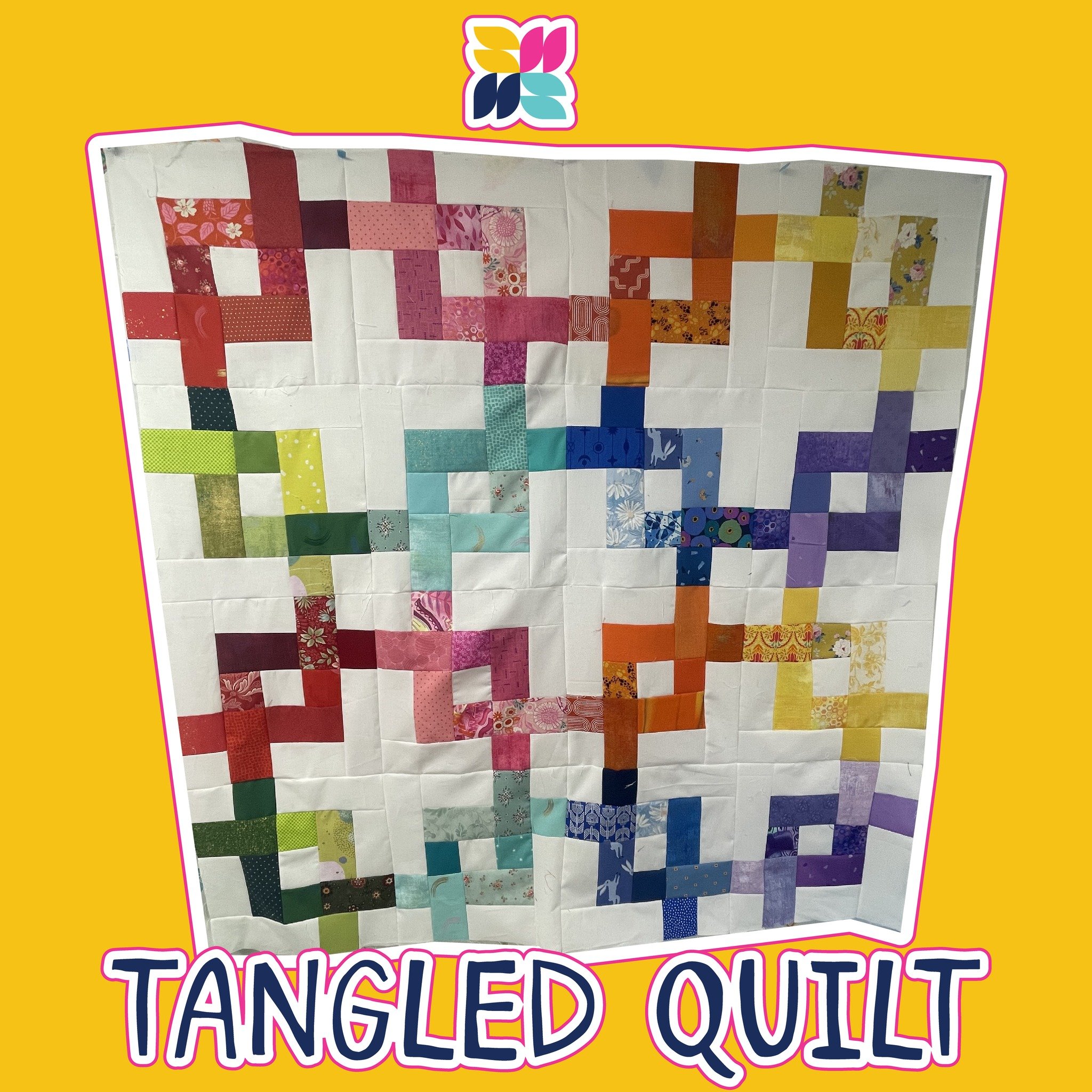 My Tangled baby quilt is pieced!

I made this @cluckclucksew  pattern using 16-patch blocks with 8 different colours, each block featuring a different colour to create those big plus signs with the background fabric.

Now comes the fun part, deciding