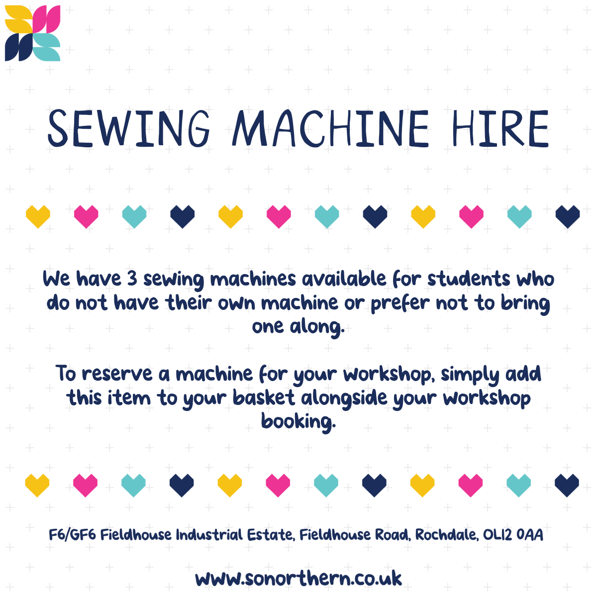 Sewing Machine Hire (Workshop Add-On)