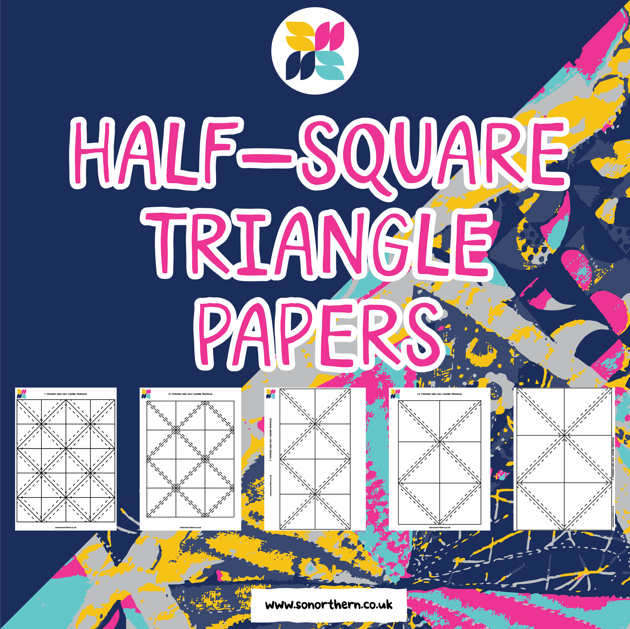 So Northern Quilting - Half-Square Triangle Papers