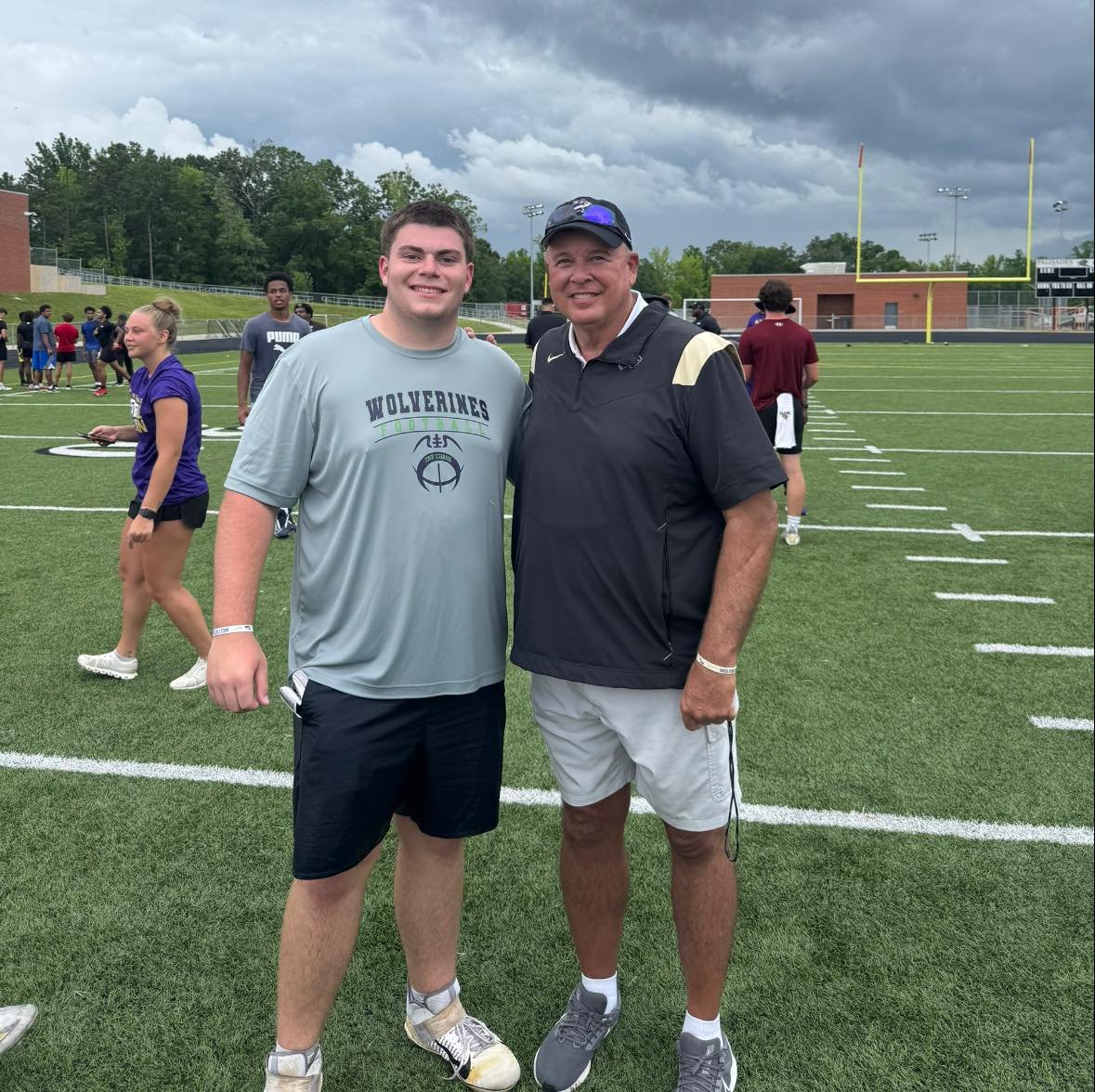 Deuce had a great Western Carolina camp today in Charlotte and got to meet a Gator great and the current head coach at WCU, Kerwin Bell.