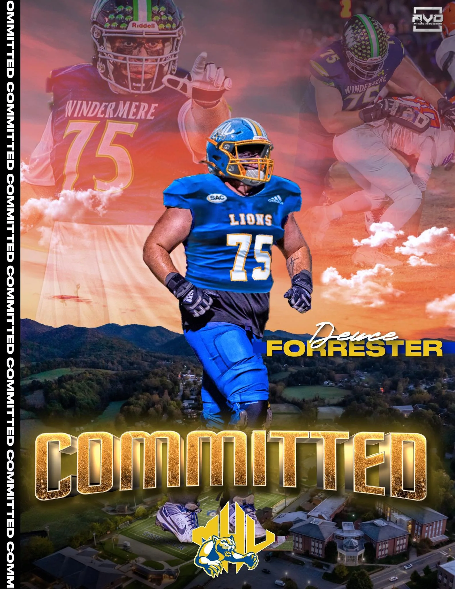 Extremely excited to announce that Deuce has committed to further his football career and attend college at Mars Hill University!!! Roll Hill!