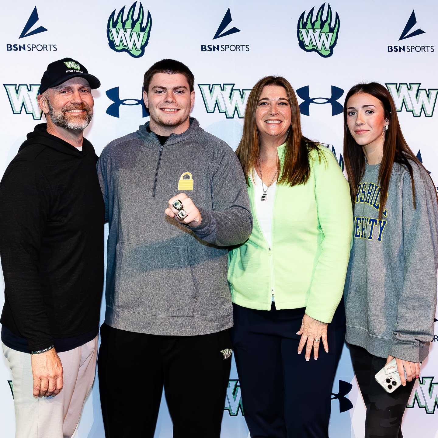 Great ring ceremony to recognize the 2025 @windermerewolverine_fb Back 2 Back Independent League Champions!