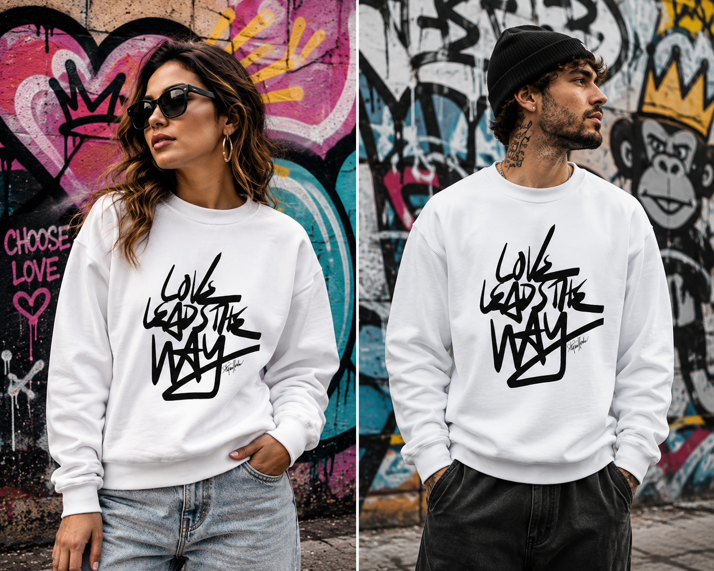 Love Leads The Way UniSex Crewneck Sweatshirt