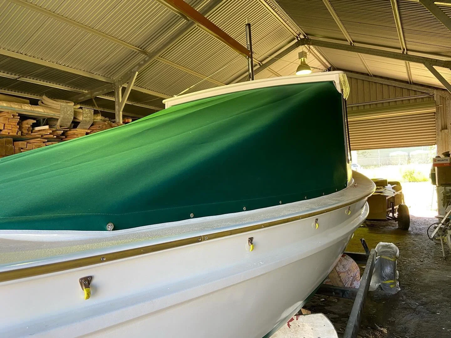 A few boat jobs I knocked out the last few weeks #marinetrimming #classicboats #triktrim #forster