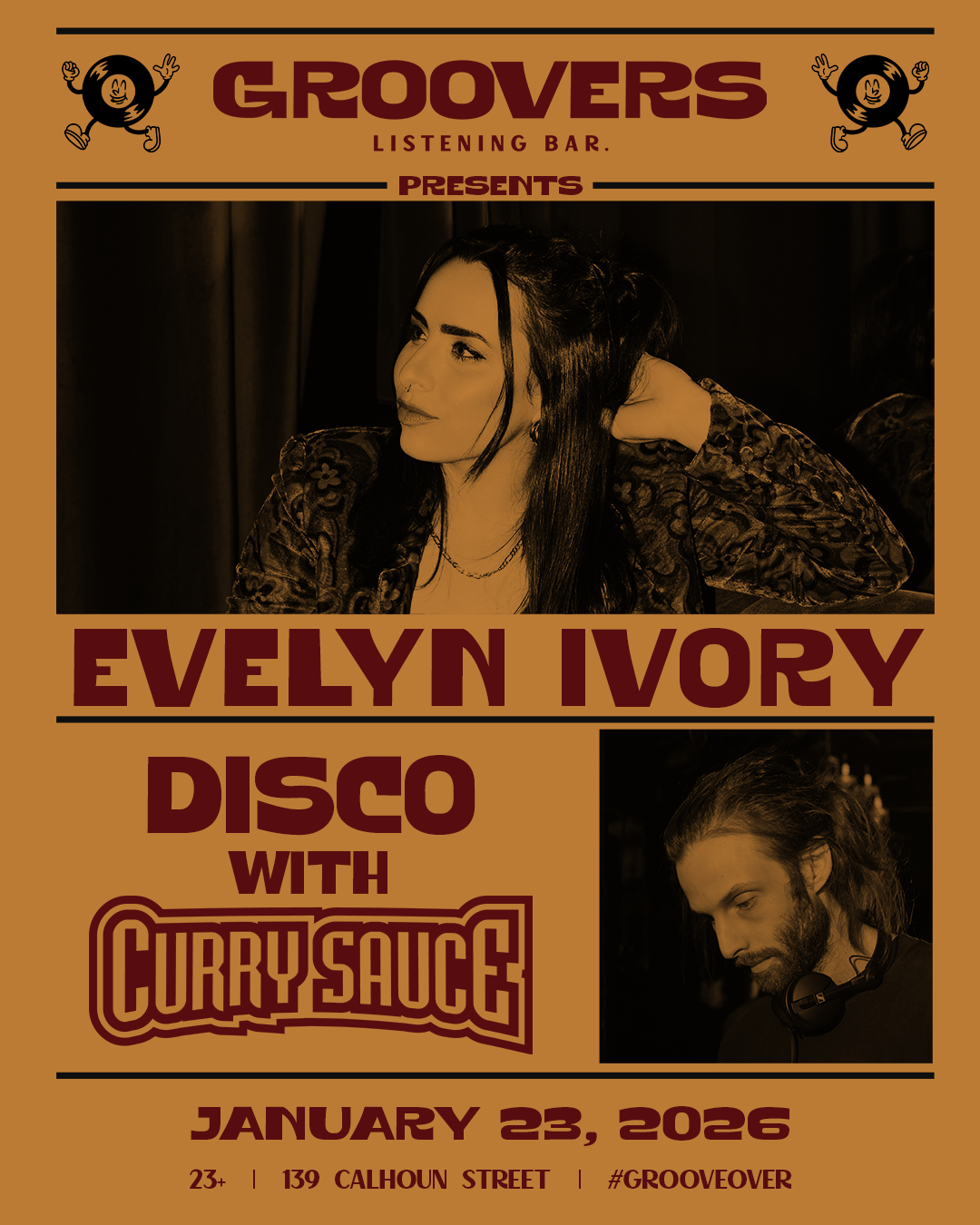live music: evelyn ivory + disco with cury sauce