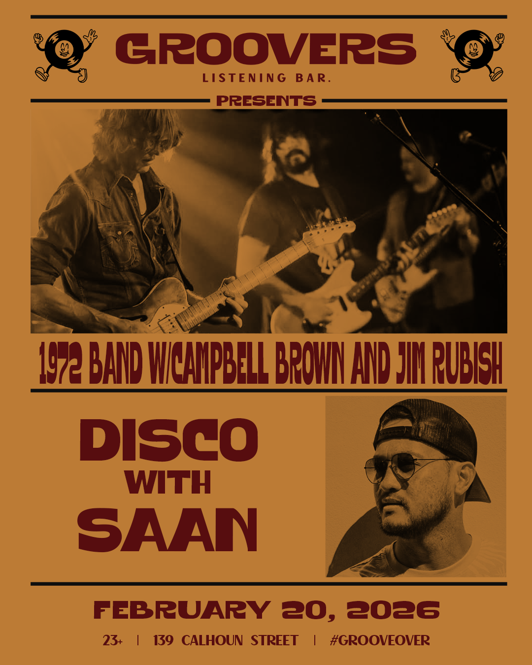 1972 Band with Campbell Brown and Jim Rubush + LATE NIGHT DISCO WITH SAAN