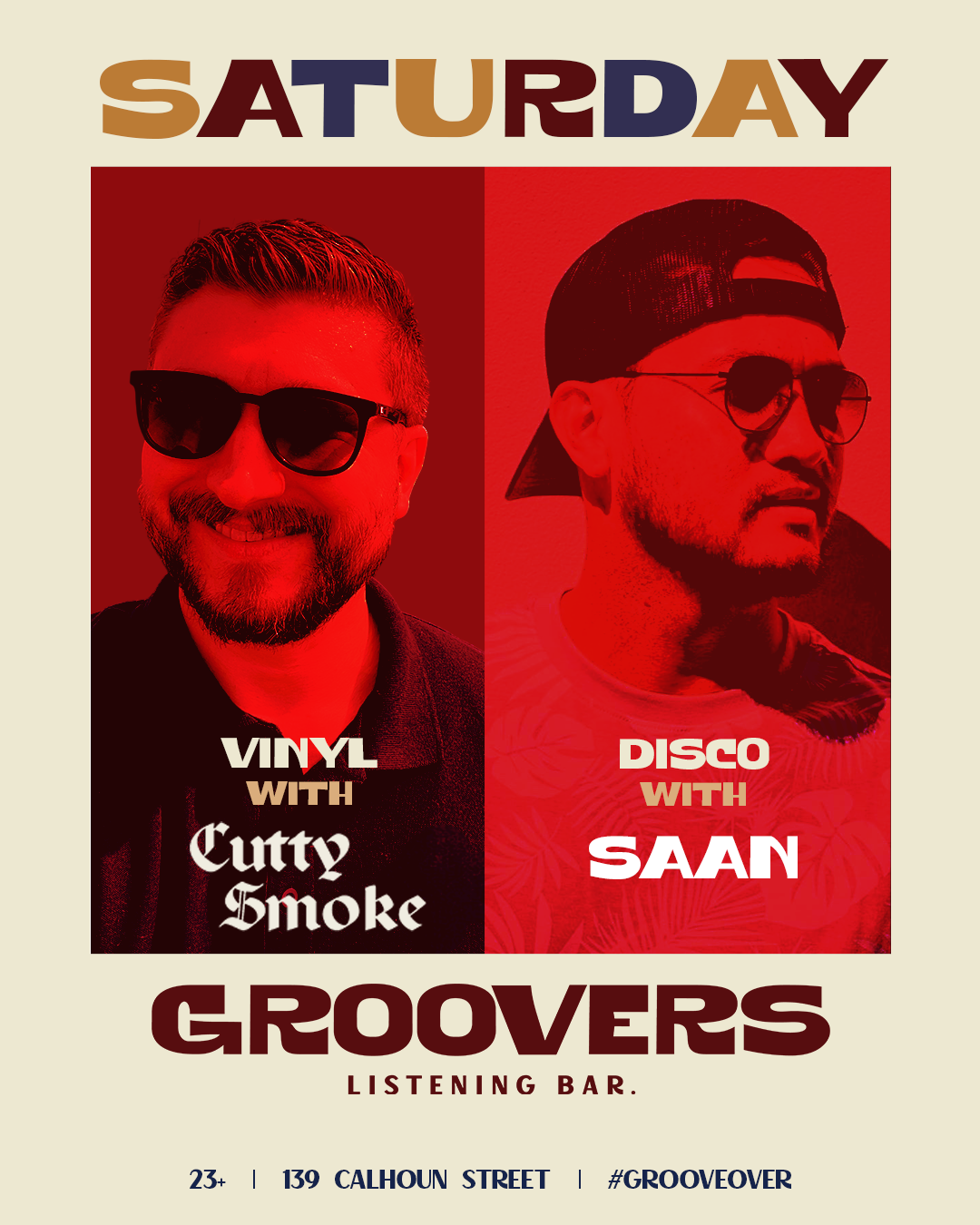 vinyl with cutty smoke and Disco with saan
