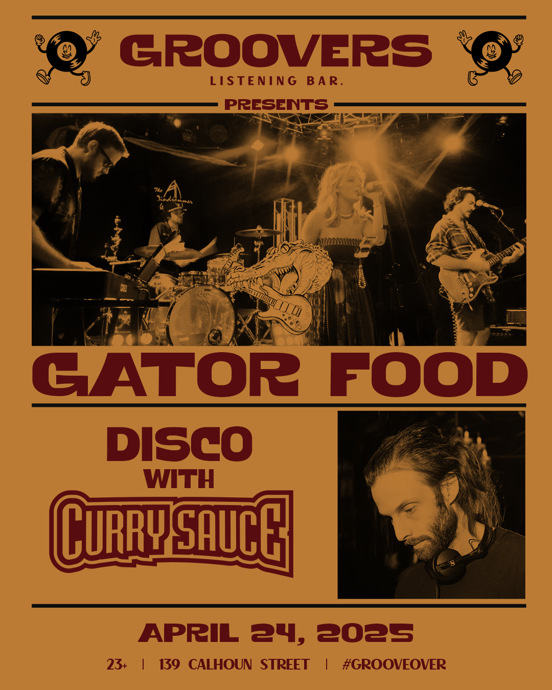 LIVE MUSIC WITH GATOR FOODDISCO WITH CURRY SAUCE