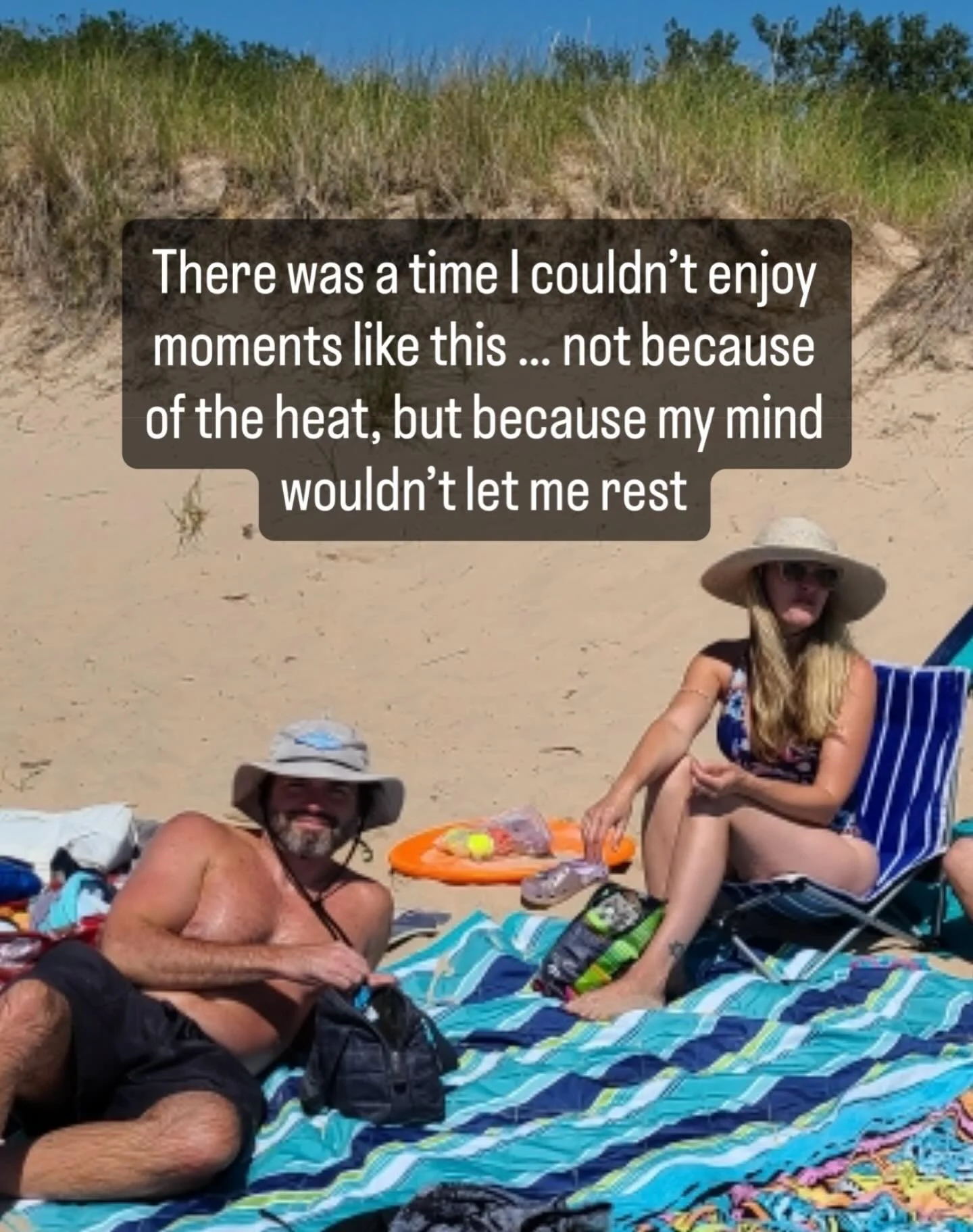 We weren&rsquo;t always this relaxed.

There were years I couldn&rsquo;t settle into my body like this&hellip; not even on vacation.
I&rsquo;d smile on the outside and spiral on the inside.

Always scanning.
Fixing.
Performing.
Disassociating from th