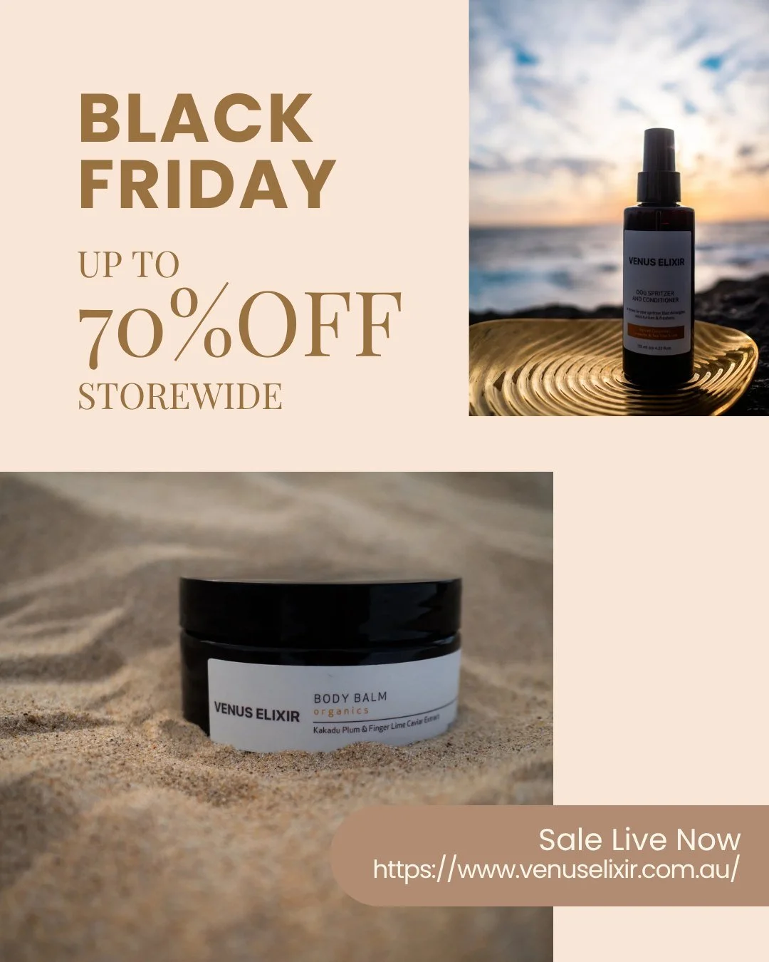 Stock up your favourite natural skincare products now while Black Friday deals are on! 
Enjoy up to 70% off, link in bio

 #blackfridaydeals #AustralianMade #blackfriday2025 #NaturalSkincare