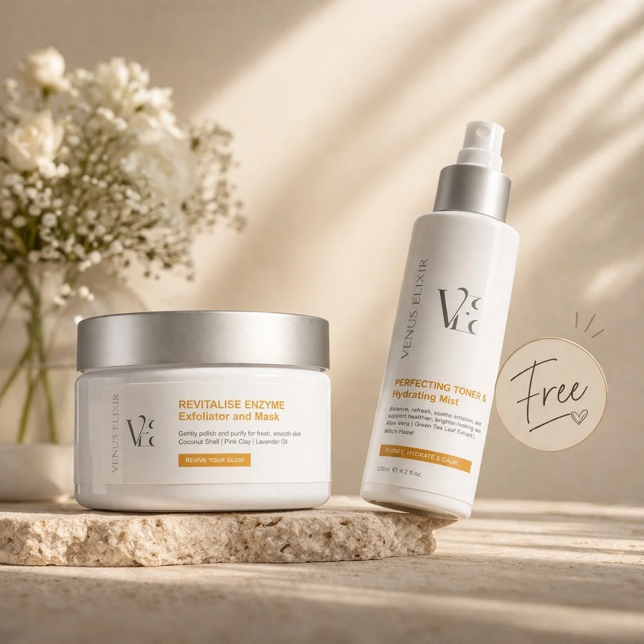 Last call for our Mother&rsquo;s Day special 🤍

Use code LOVEYOUMUM at checkout to get a Perfecting Toner &amp; Hydrating Mist free when you buy a Revitalise Enzyme Exfoliating Mask.

A beautiful skincare pairing for gifting, or for treating yoursel