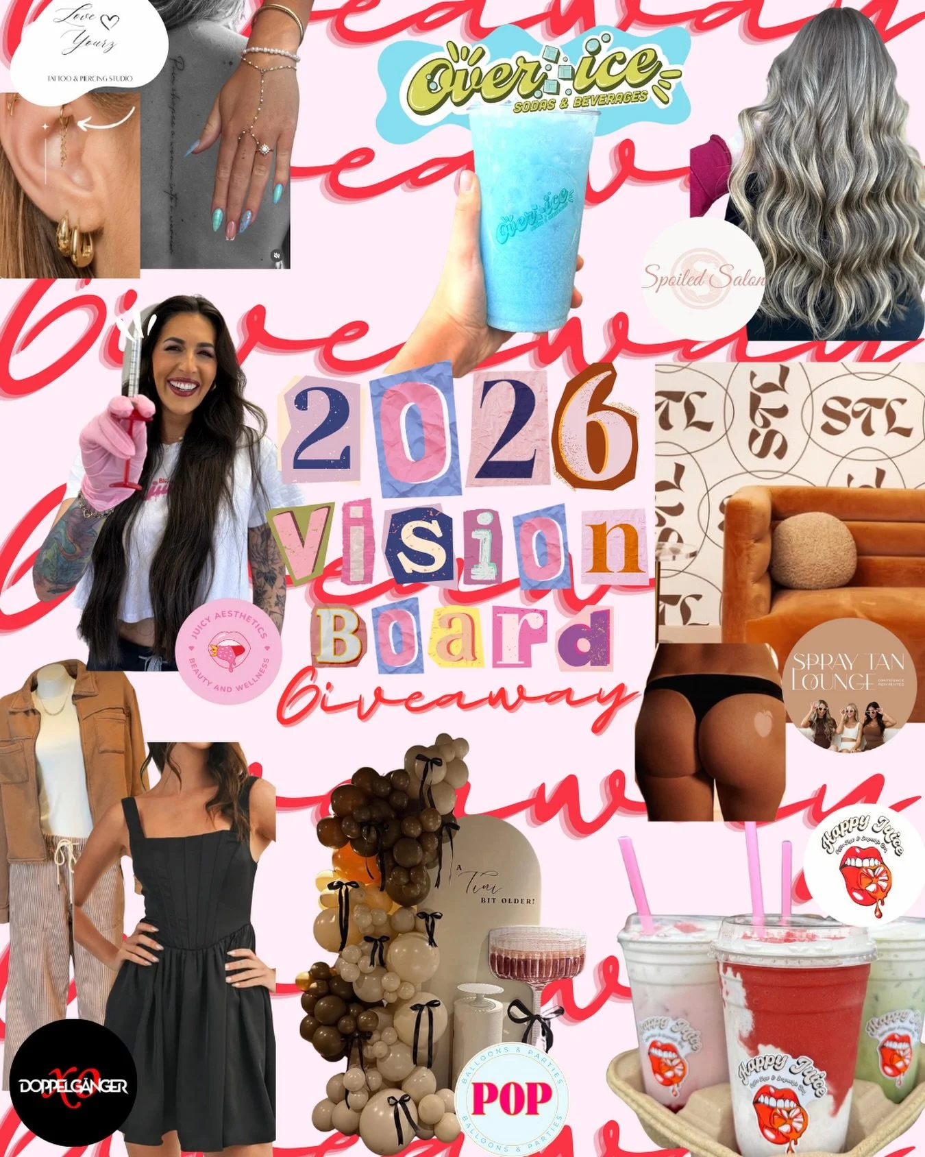 2026 VISION BOARD GIVEAWAY ✨ if 2026 is the year you&rsquo;re claiming to be your hottest, most fun, and best self ever WE&rsquo;VE GOT YOU, babe 😍 we&rsquo;ve partnered with some of our all time favorite WOMEN OWNED BUSINESSES to help you make thos