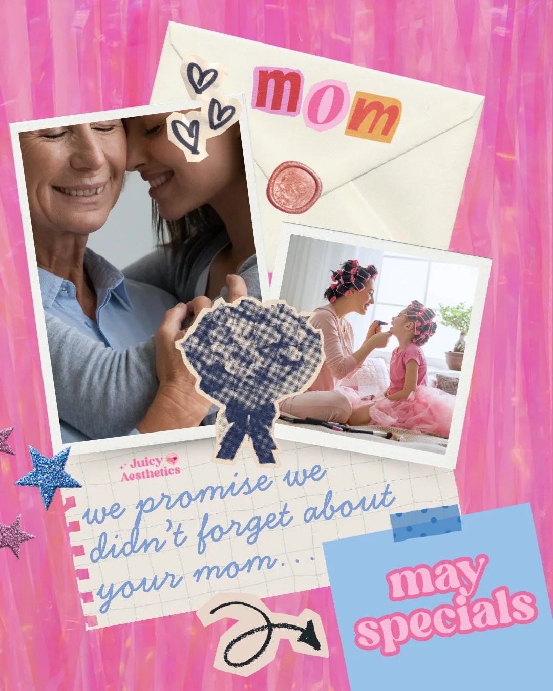 You didn&rsquo;t think we forgot about you (or your mom), did you?!? This snail mail was sealed with a kiss and is more than worth the wait 💌😘 swipe for our MAY SPECIALS!! Or continue reading 👇🏼

💐 POV: you actually like your mom 🤭

$325 for TW